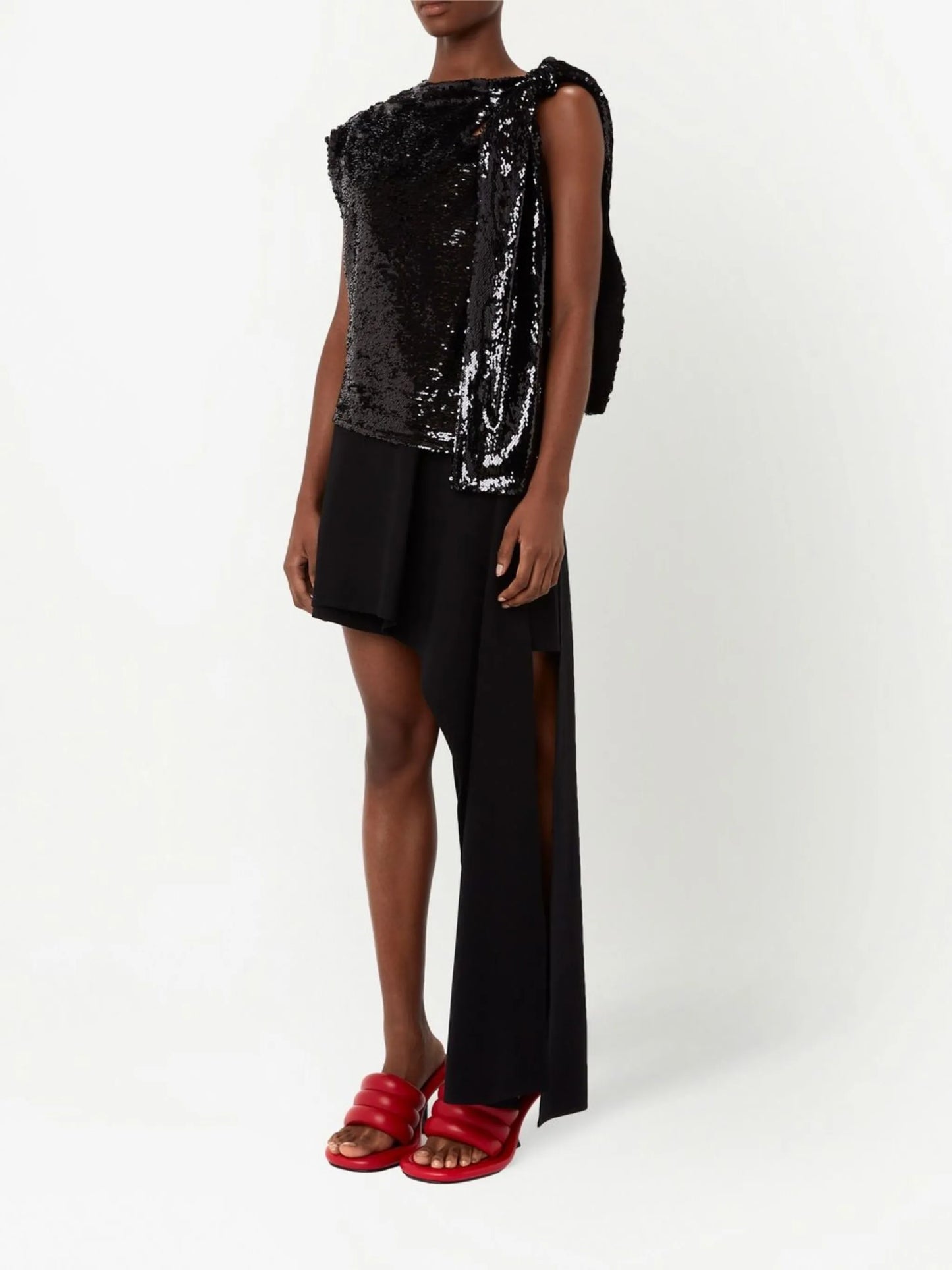 sequinned asymmetric dress