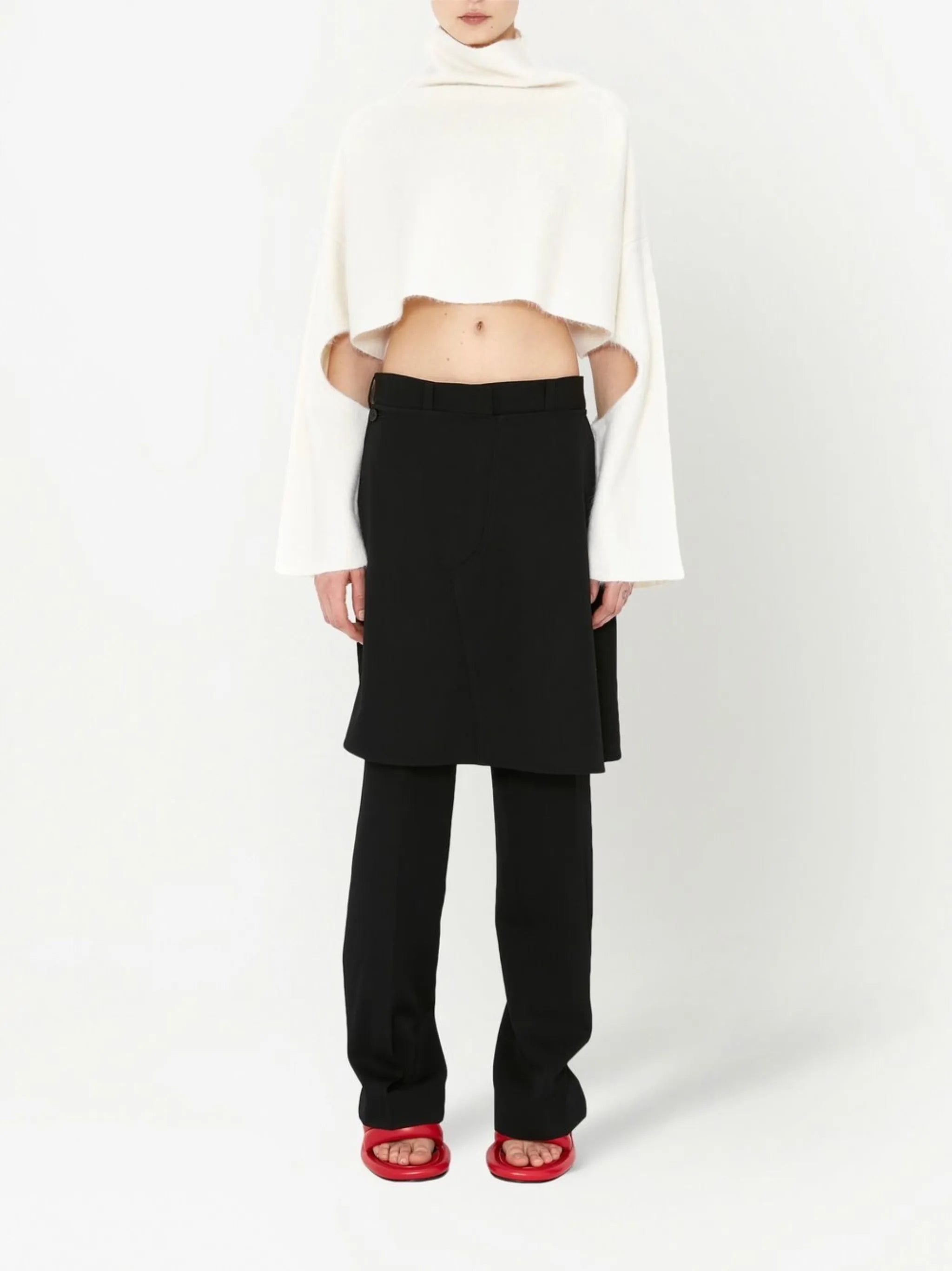 cut-out detailed cropped jumper