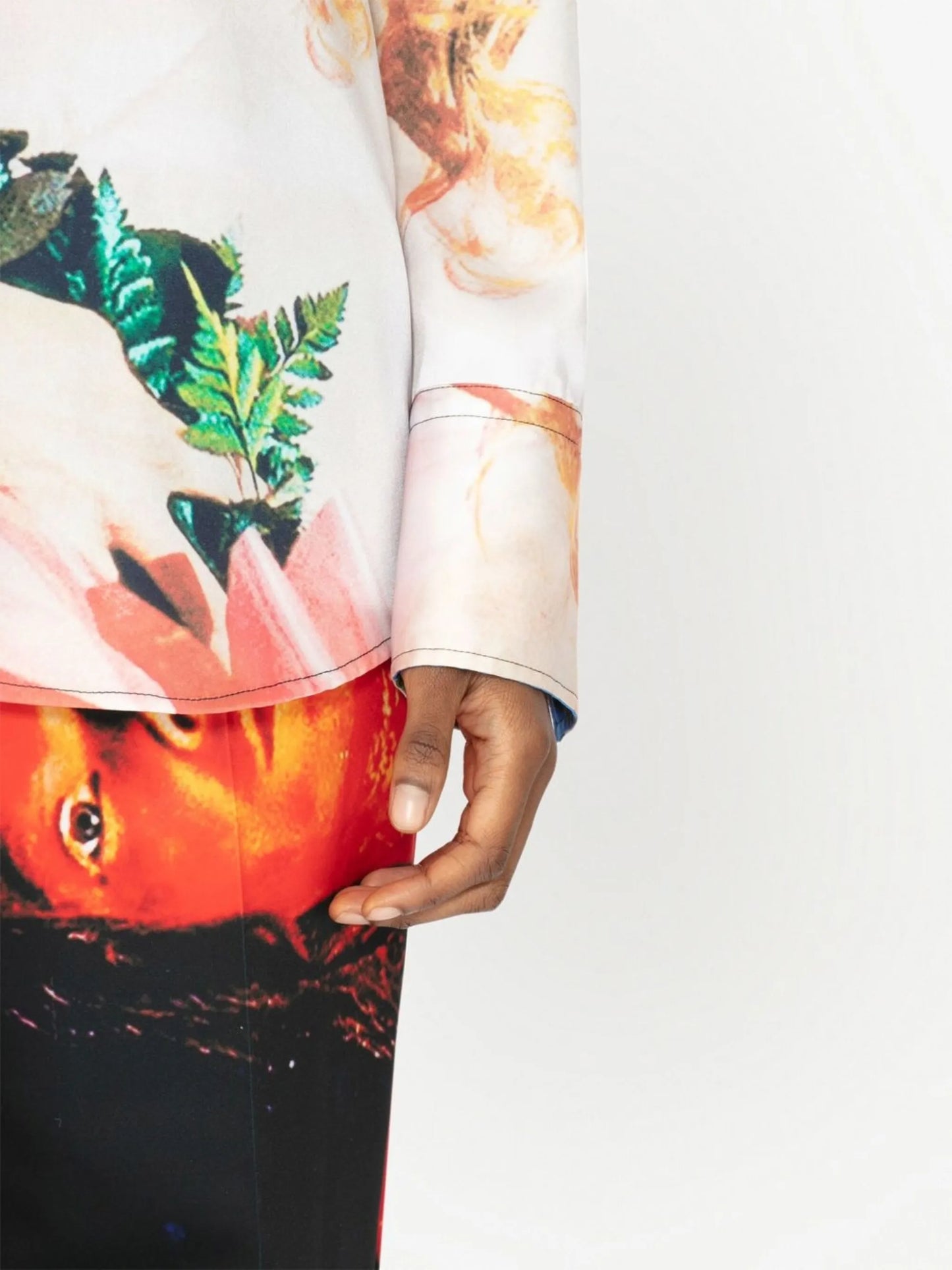 Carrie-print long-sleeved shirt
