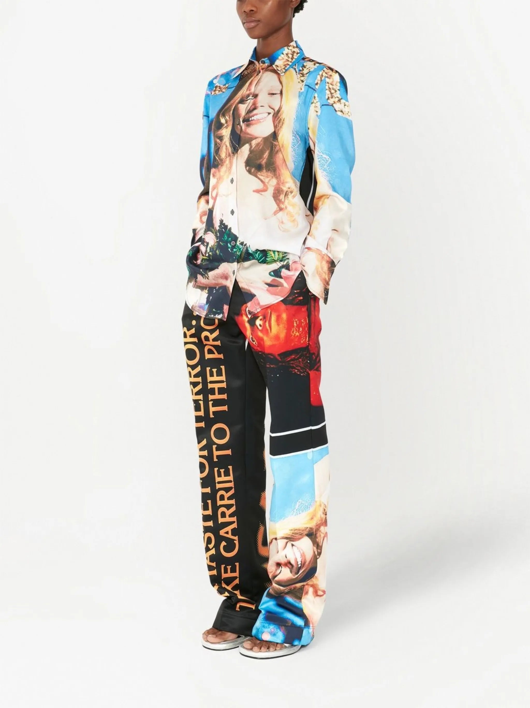 Carrie-print long-sleeved shirt