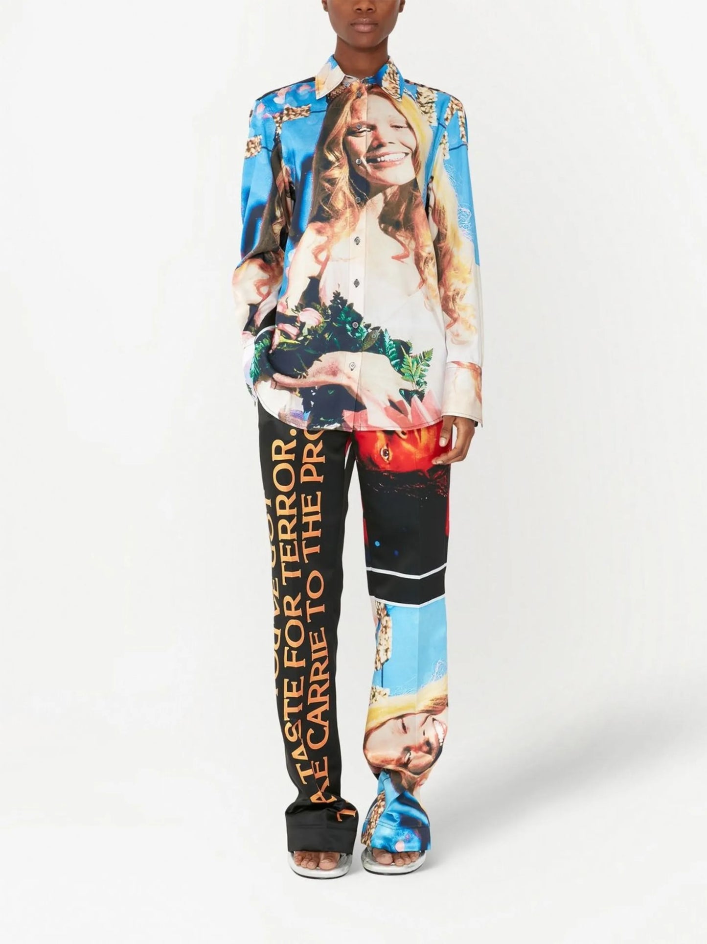 Carrie-print long-sleeved shirt