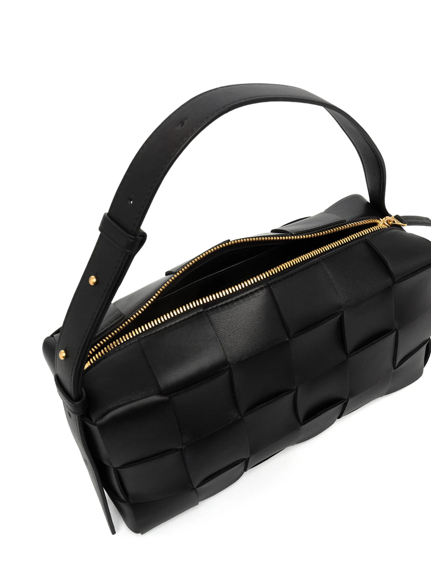 Cassette leather shoulder bag