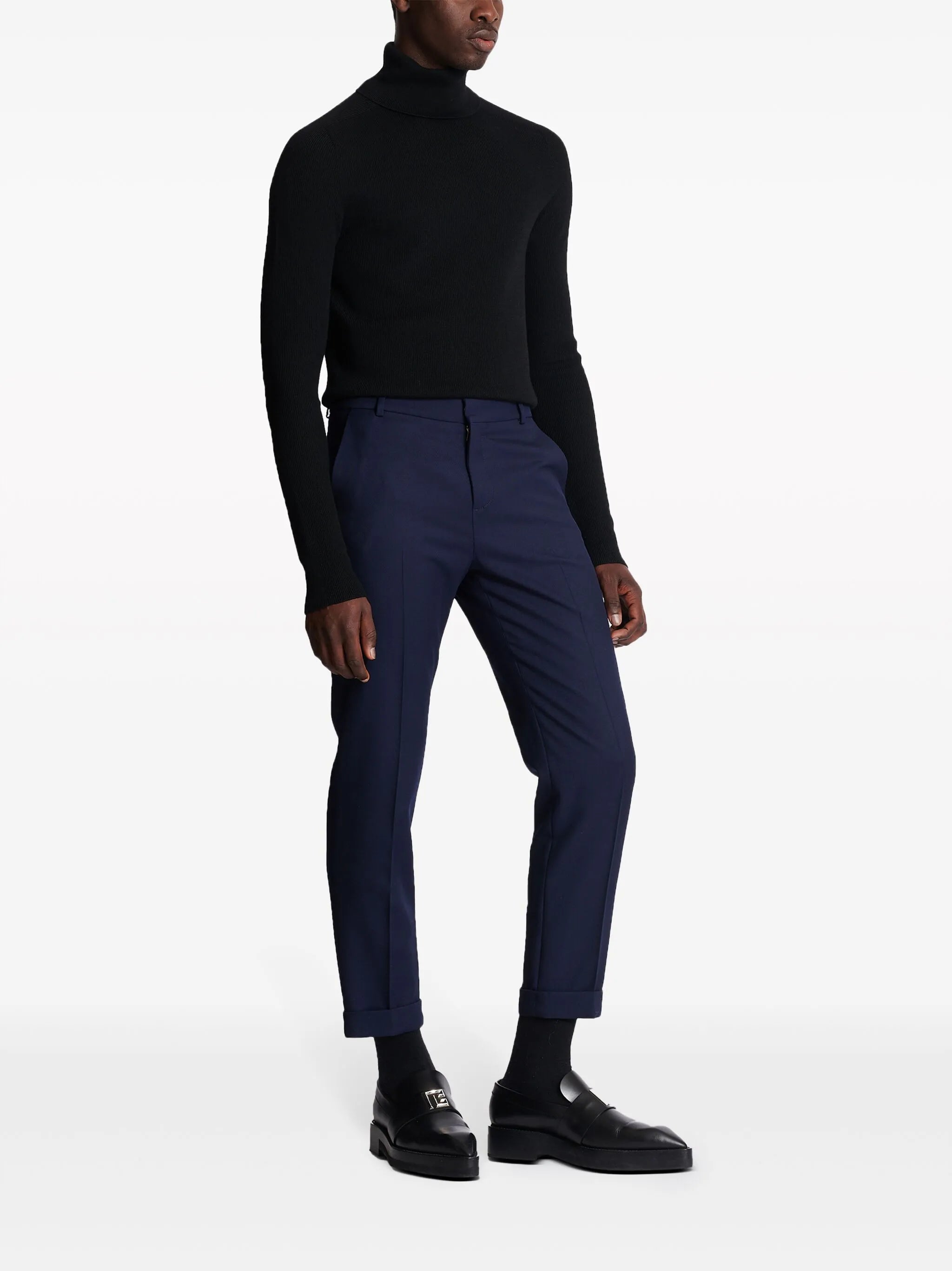 virgin-wool tailored trousers