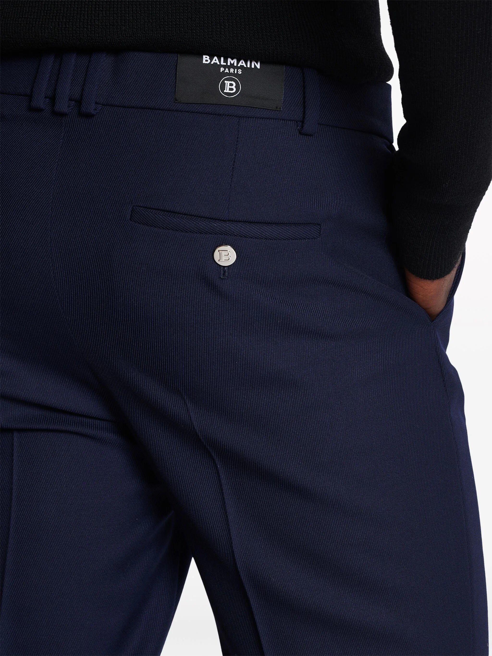 virgin-wool tailored trousers
