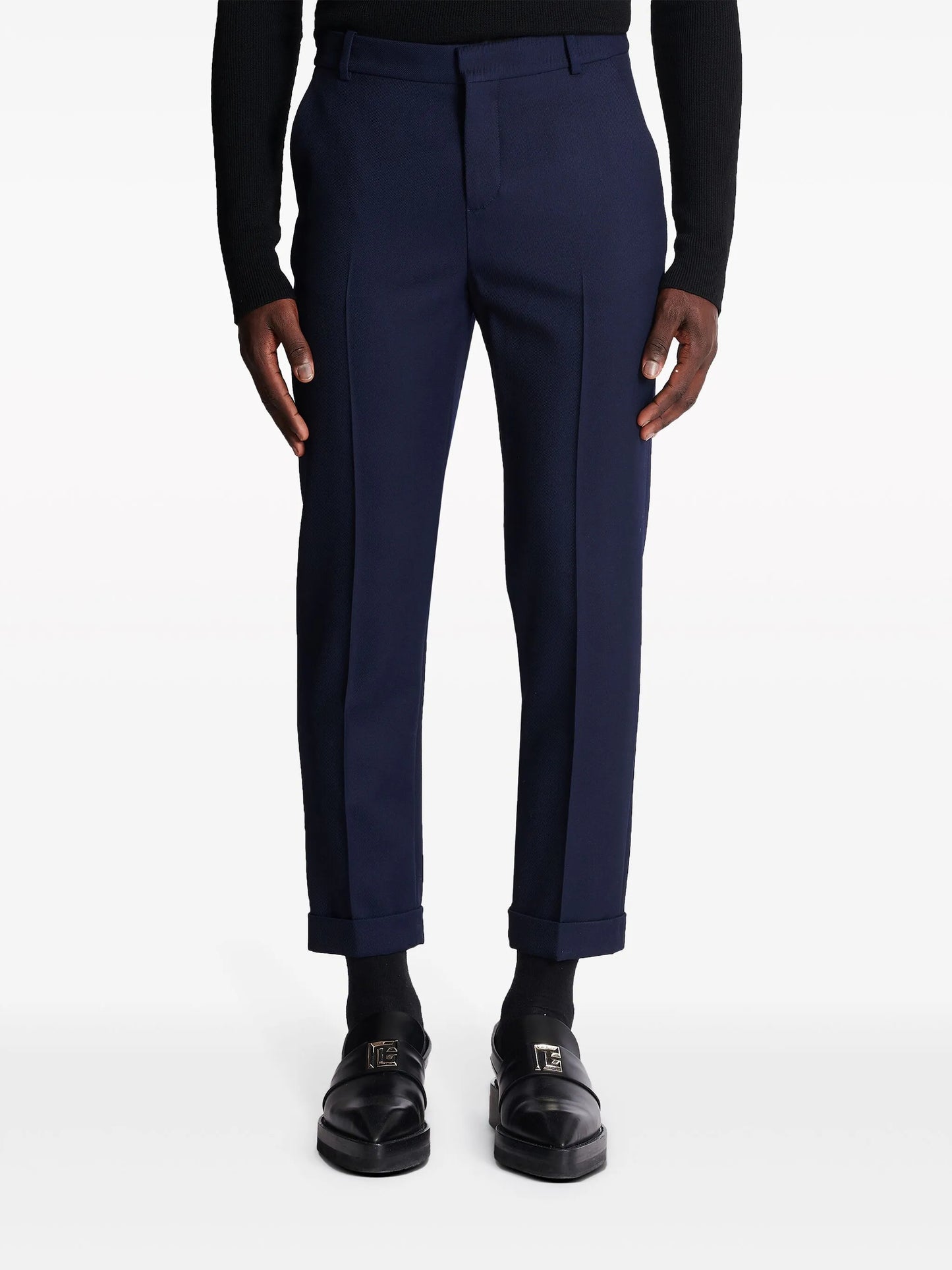virgin-wool tailored trousers