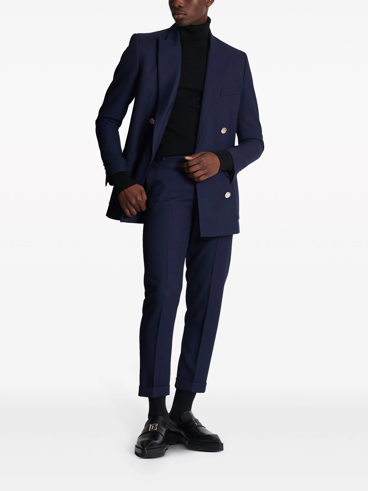 virgin-wool tailored trousers