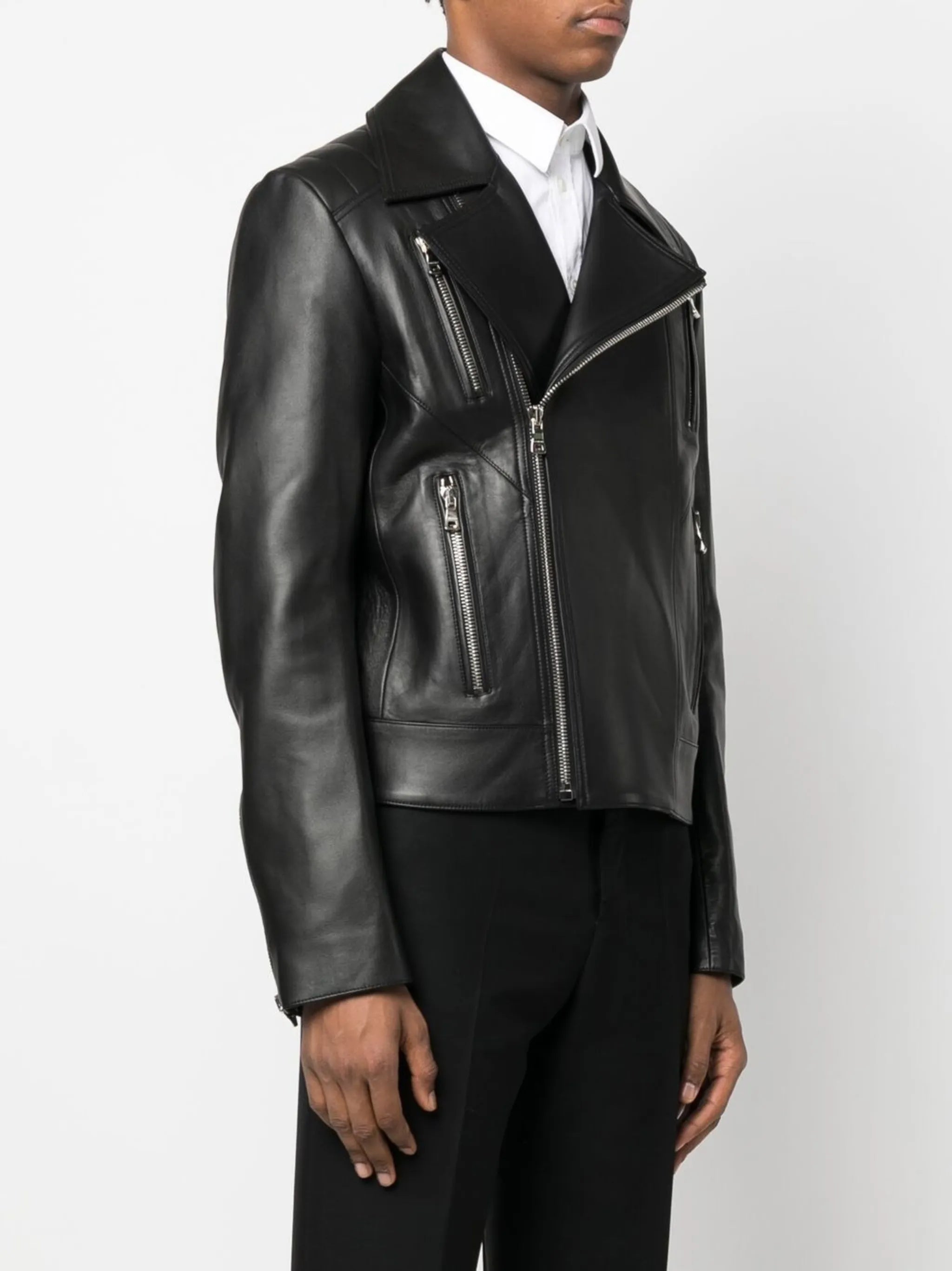 zip leather jacket