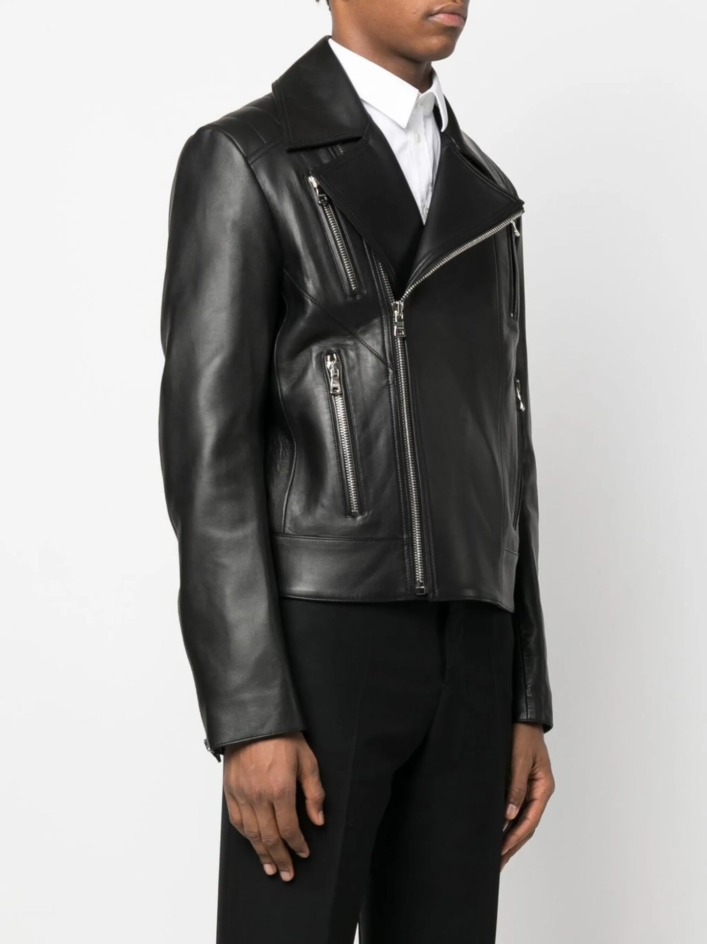 zip leather jacket