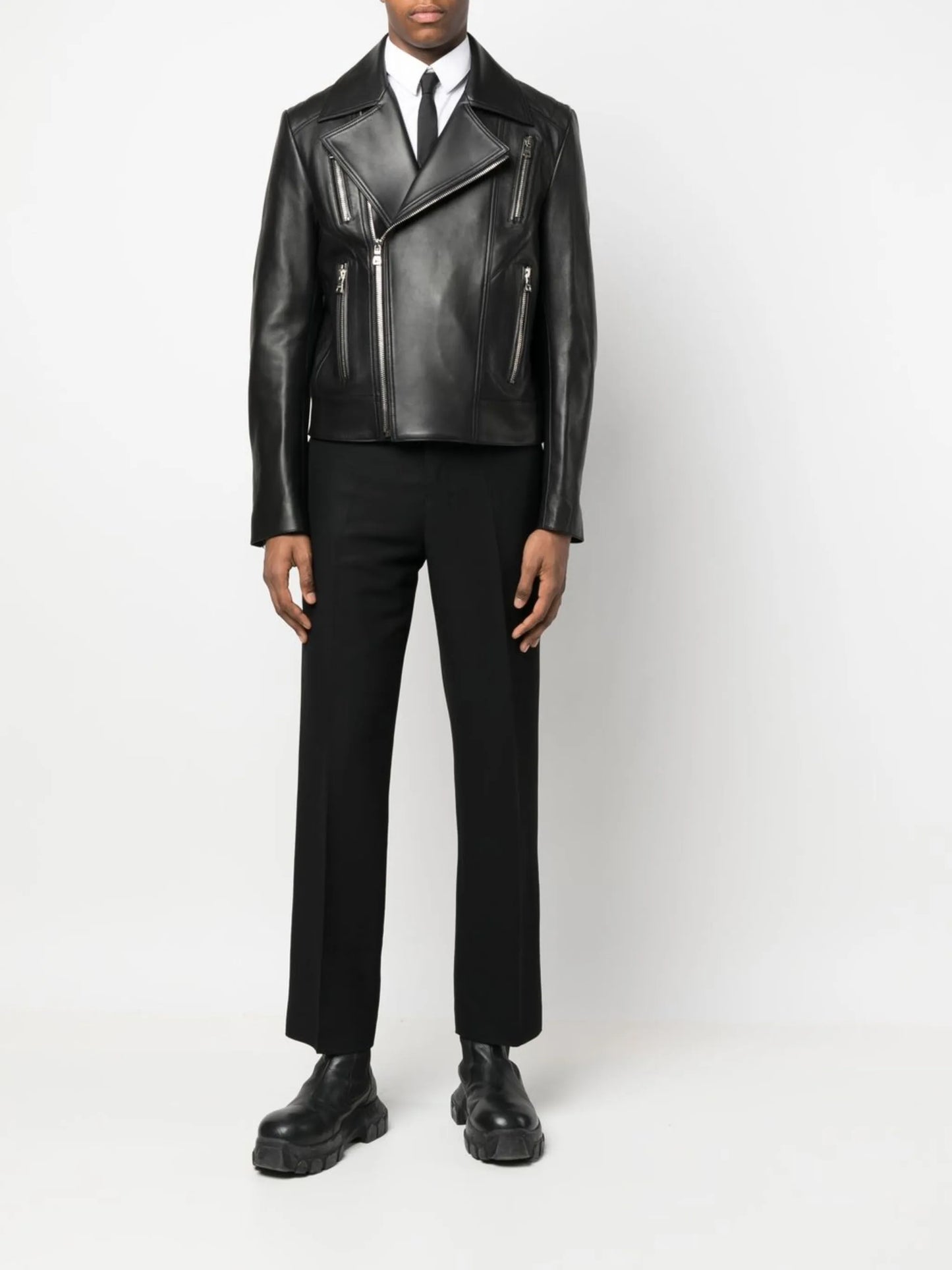 zip leather jacket