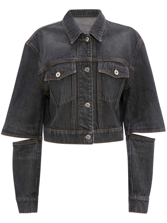 cut-out sleeve trucker jacket