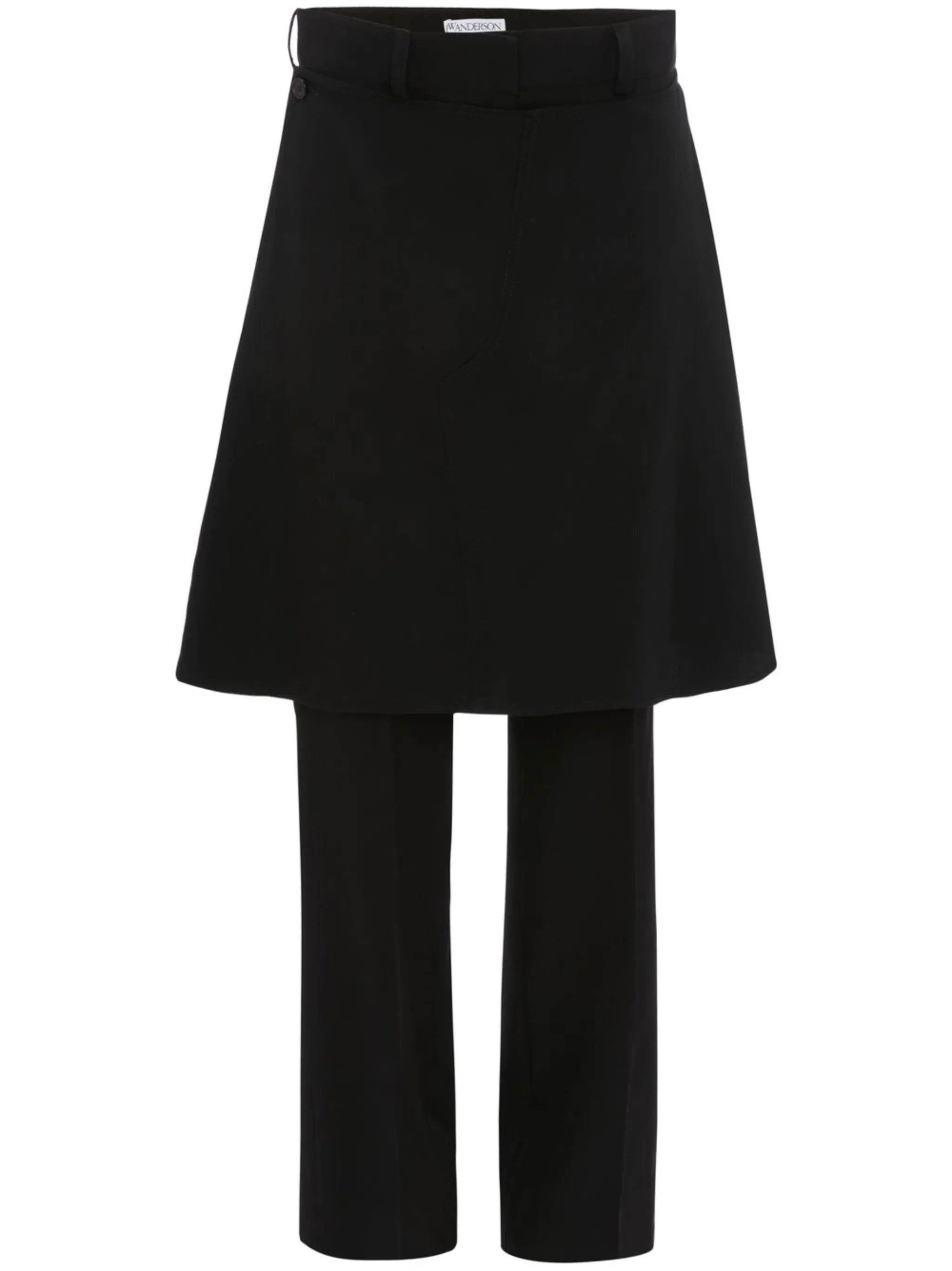 layered skirt-design trousers