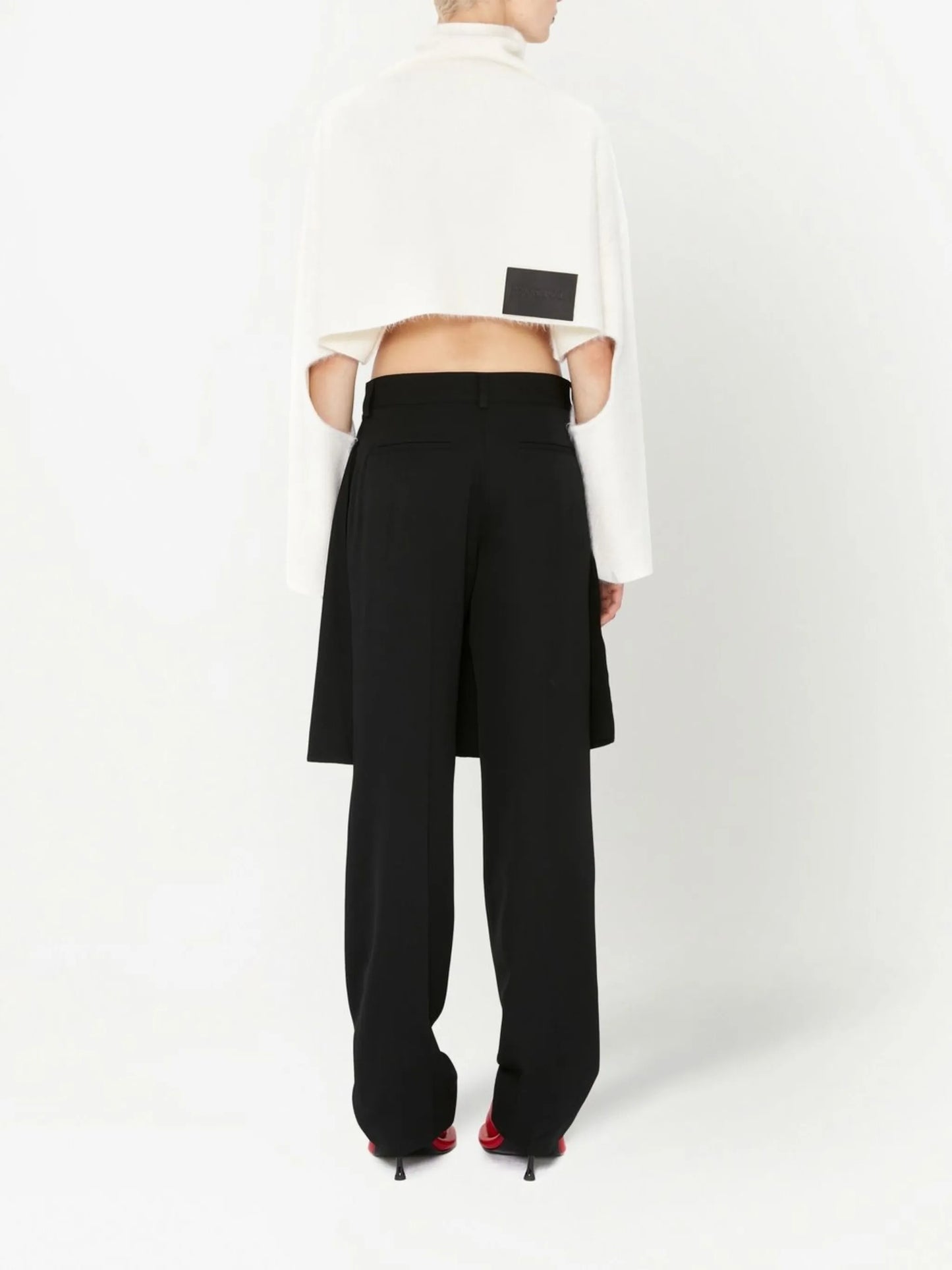 layered skirt-design trousers