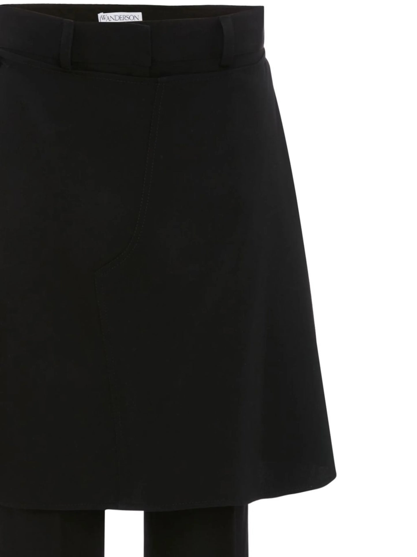 layered skirt-design trousers