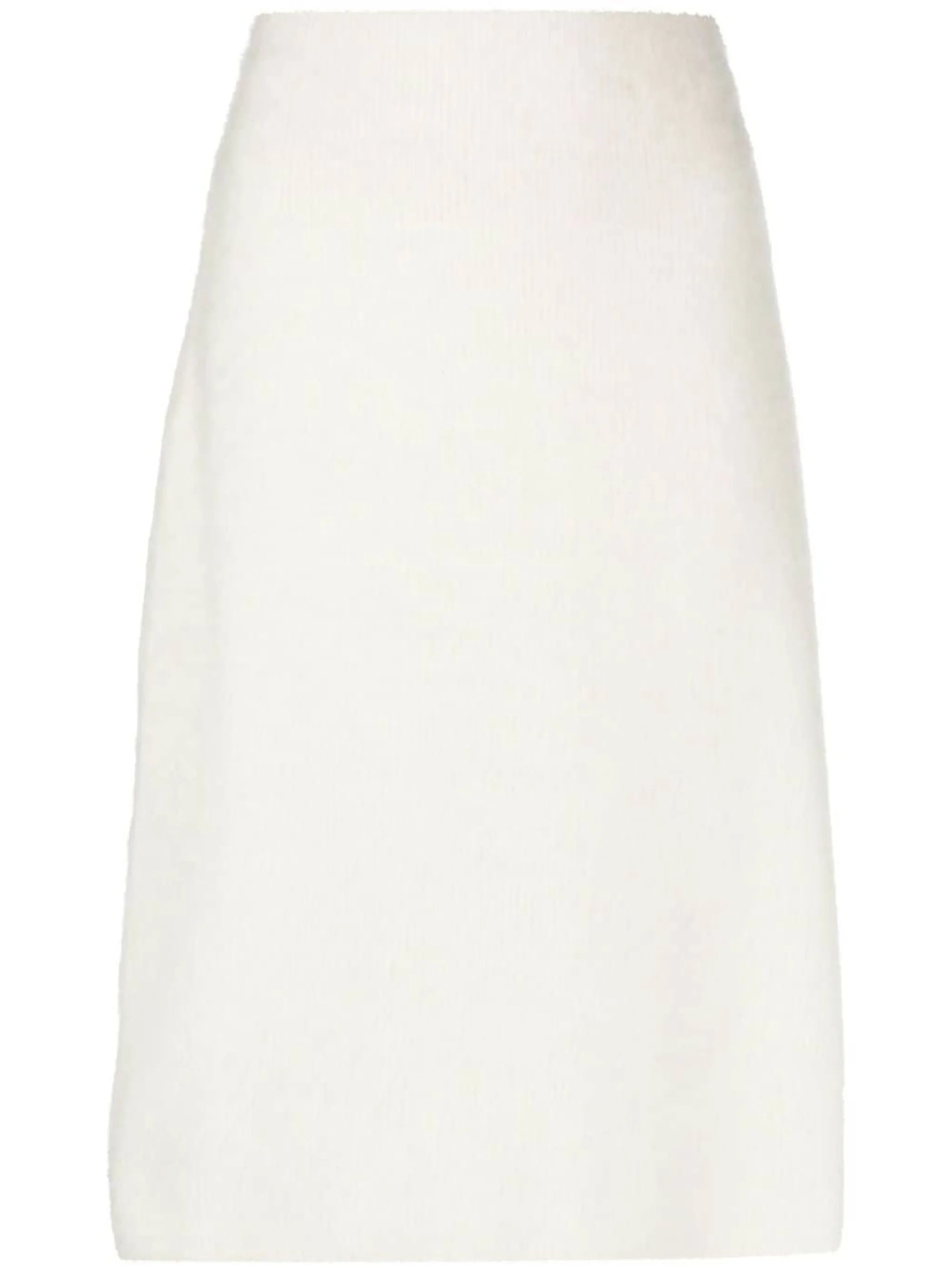 wool-blend midi pencil skirt