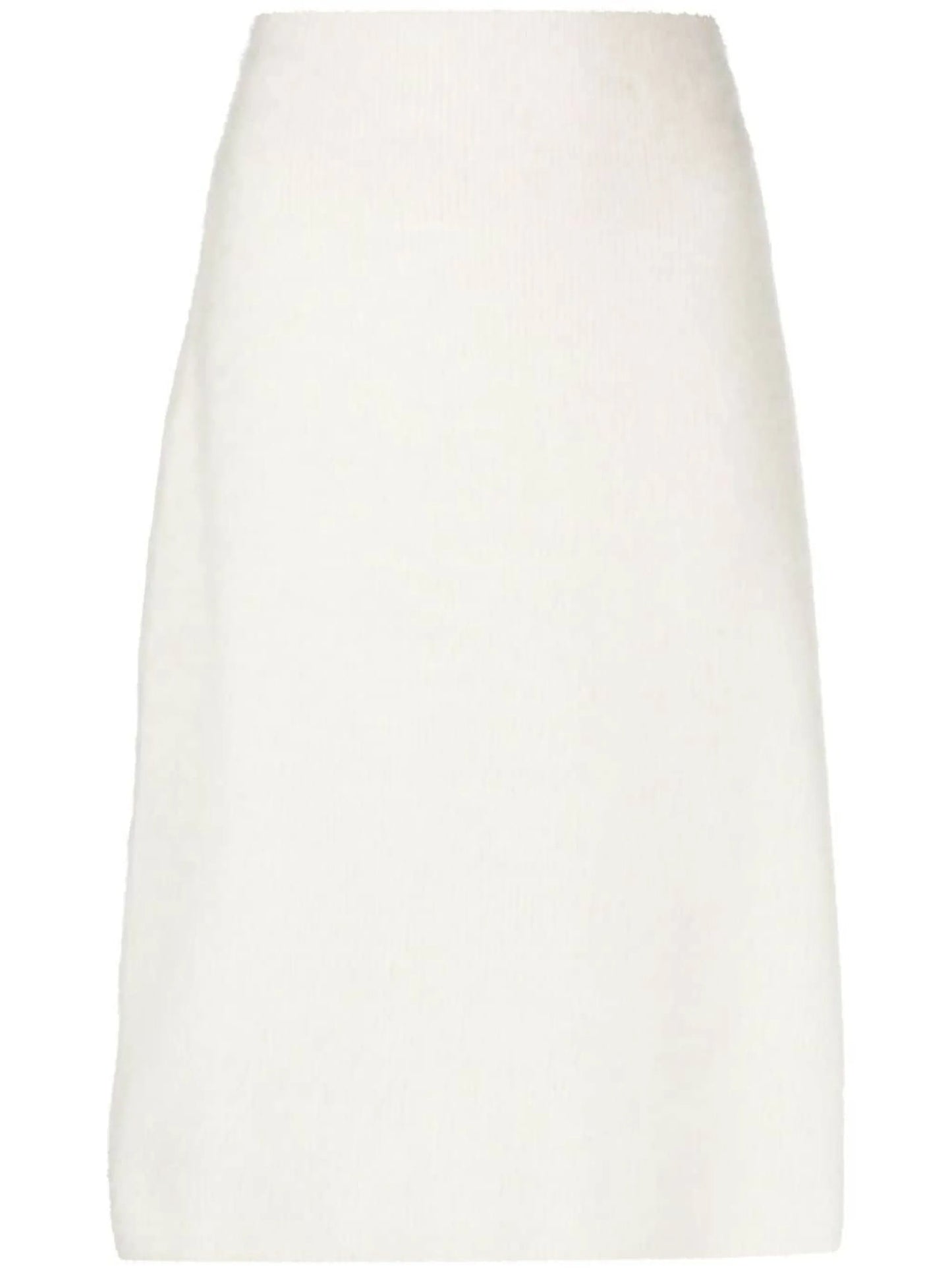 wool-blend midi pencil skirt