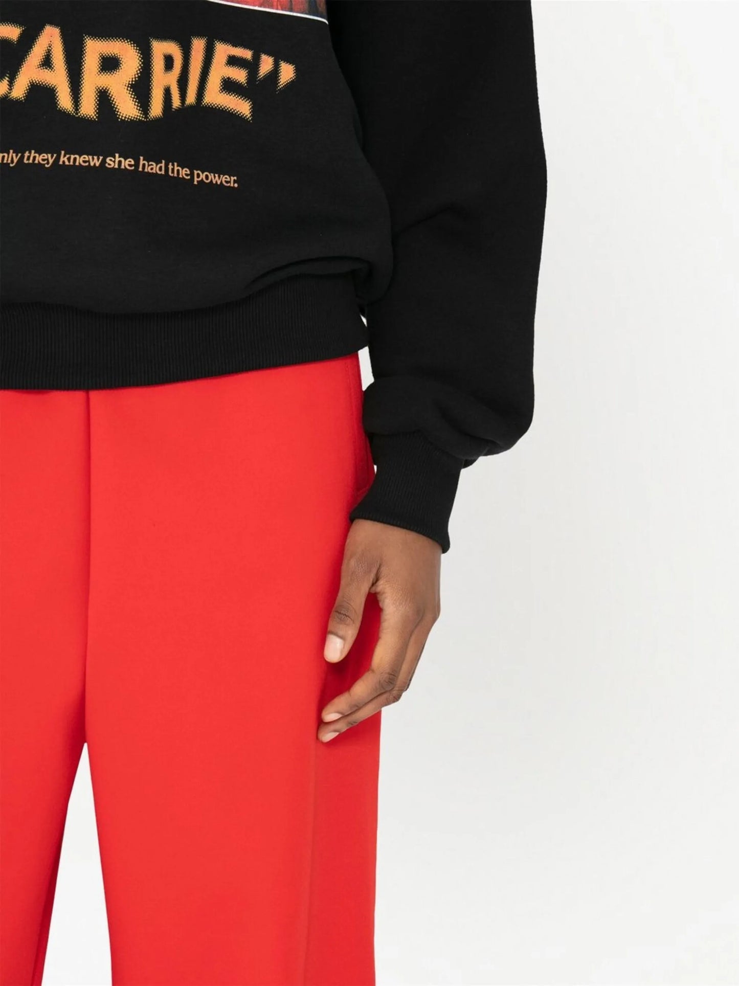 graphic-print cotton hoodie