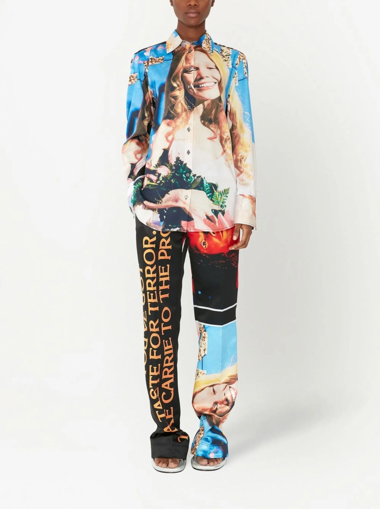 Carrie-print tailored trousers