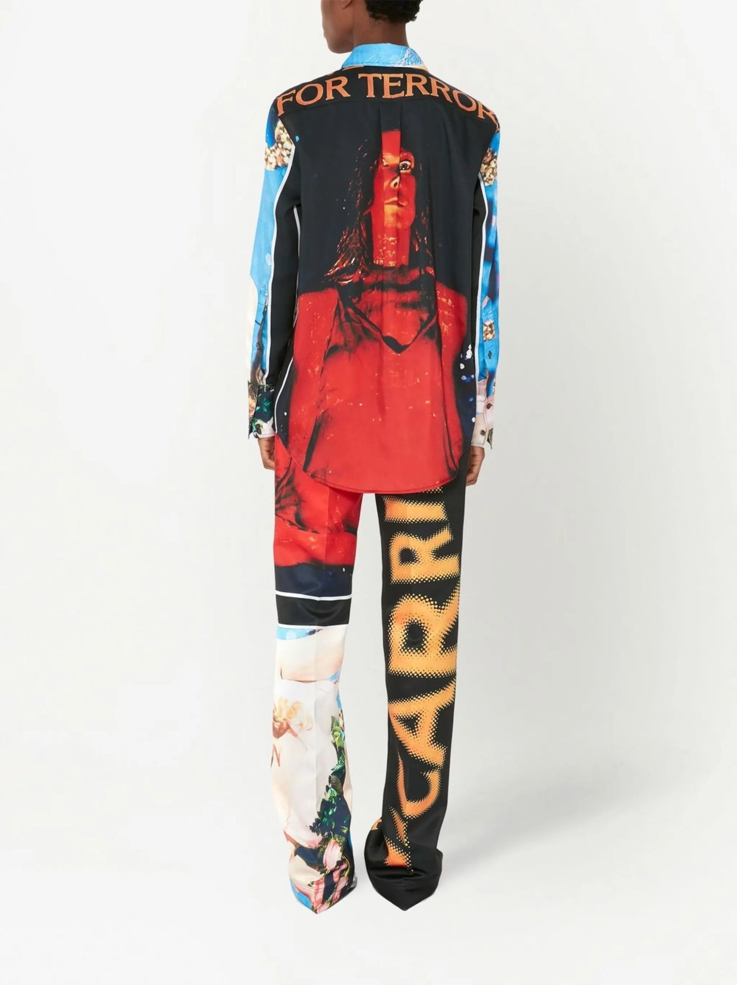 Carrie-print tailored trousers