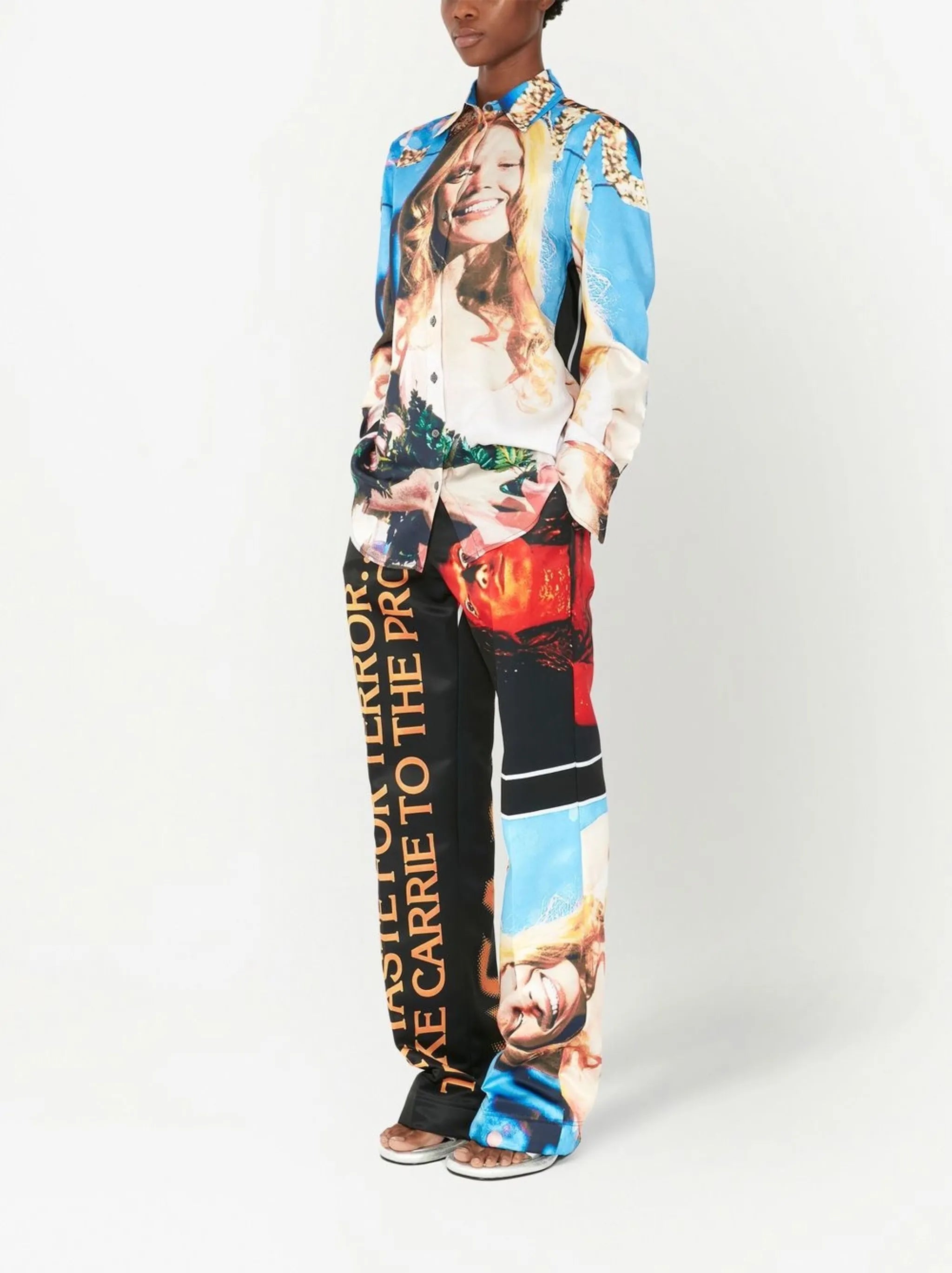 Carrie-print tailored trousers