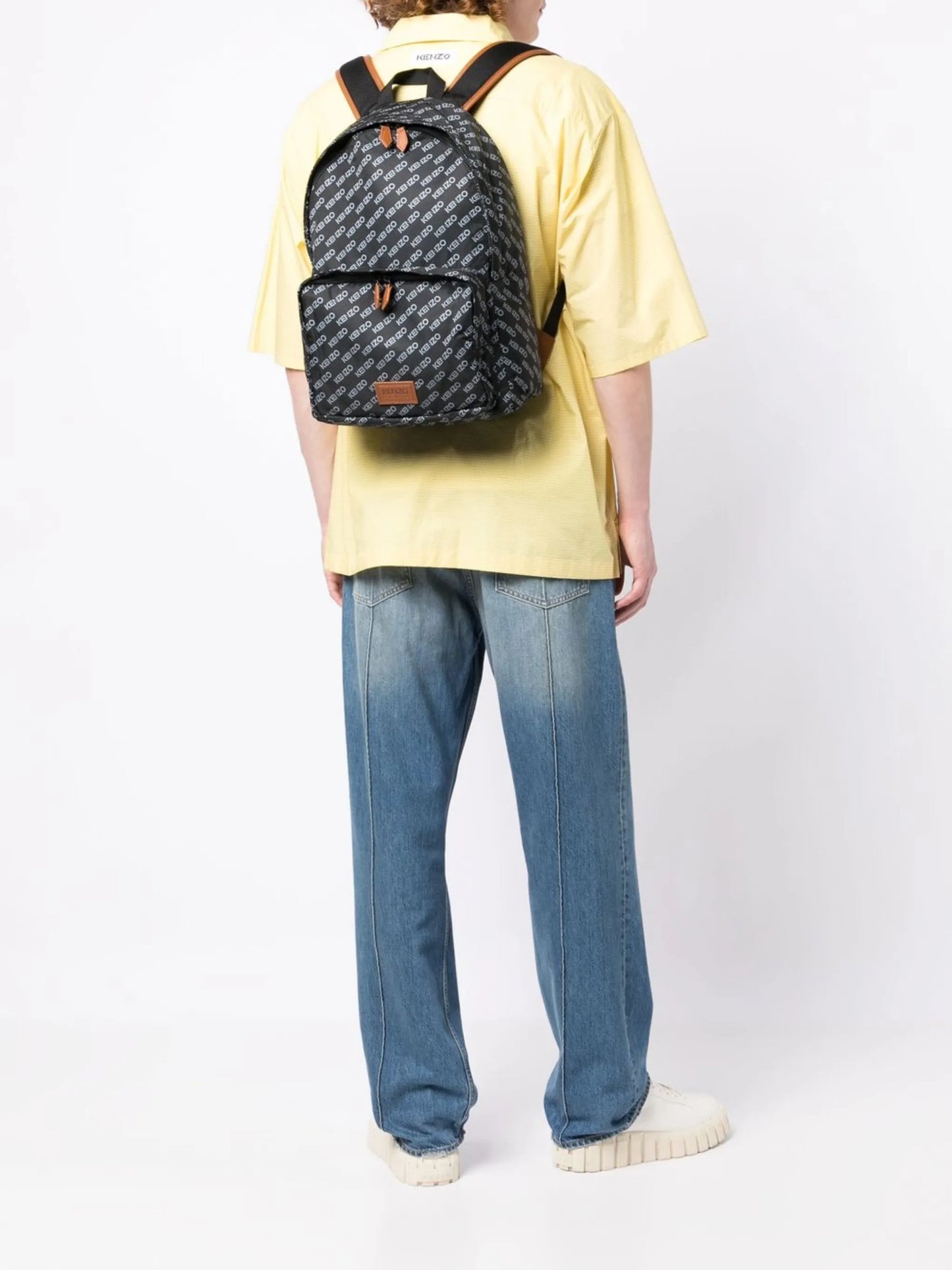 logo-print backpack
