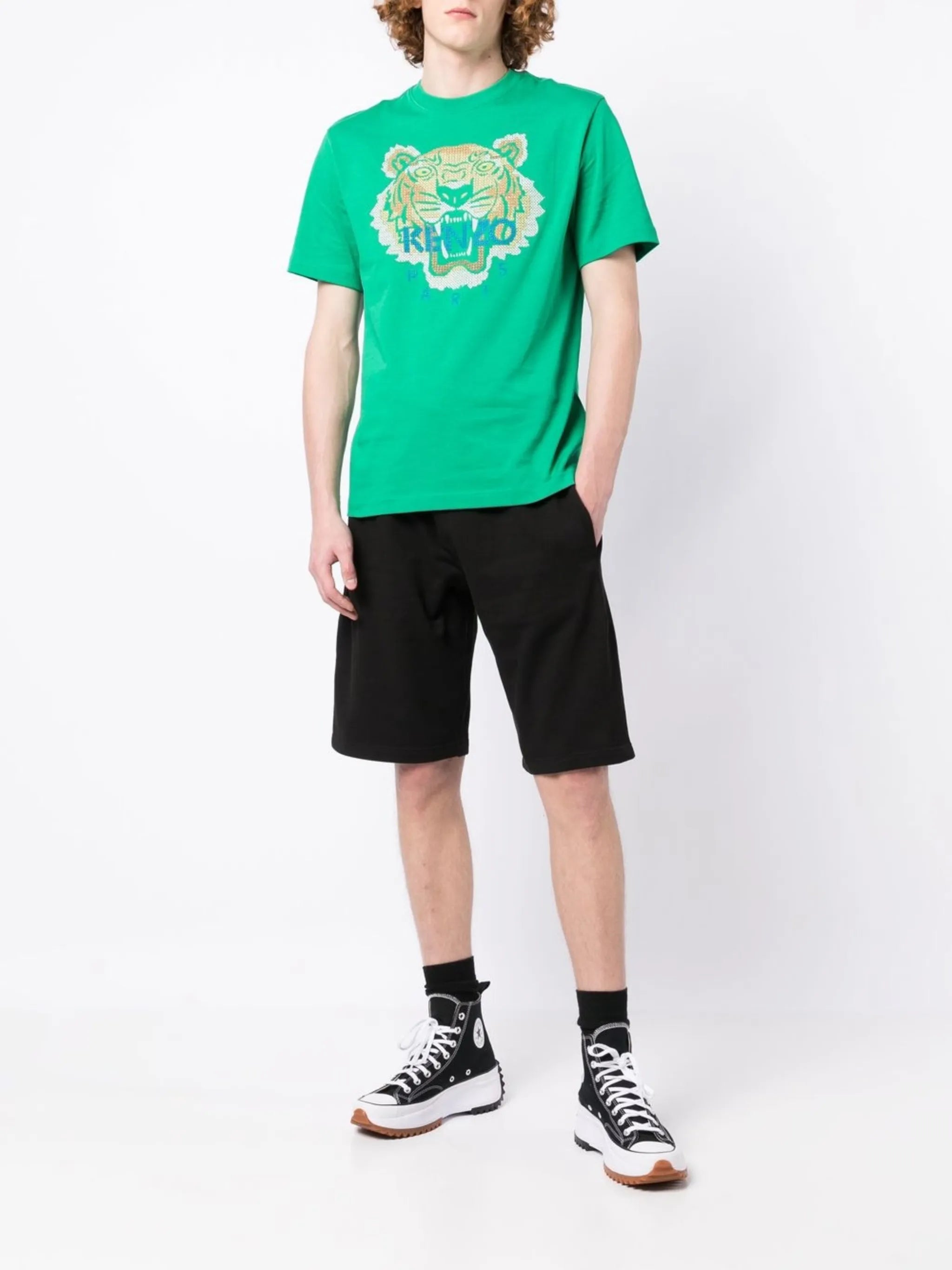 logo-embroidered track shorts