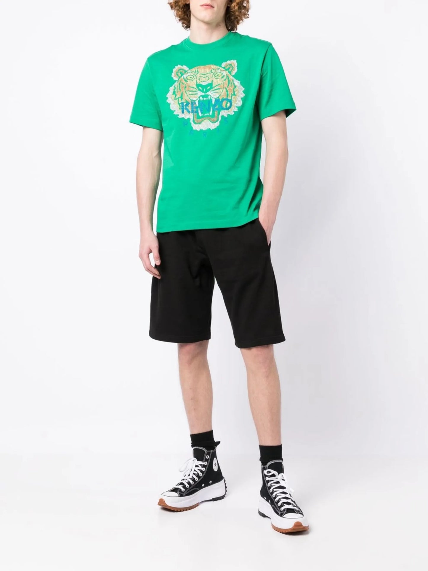 logo-embroidered track shorts