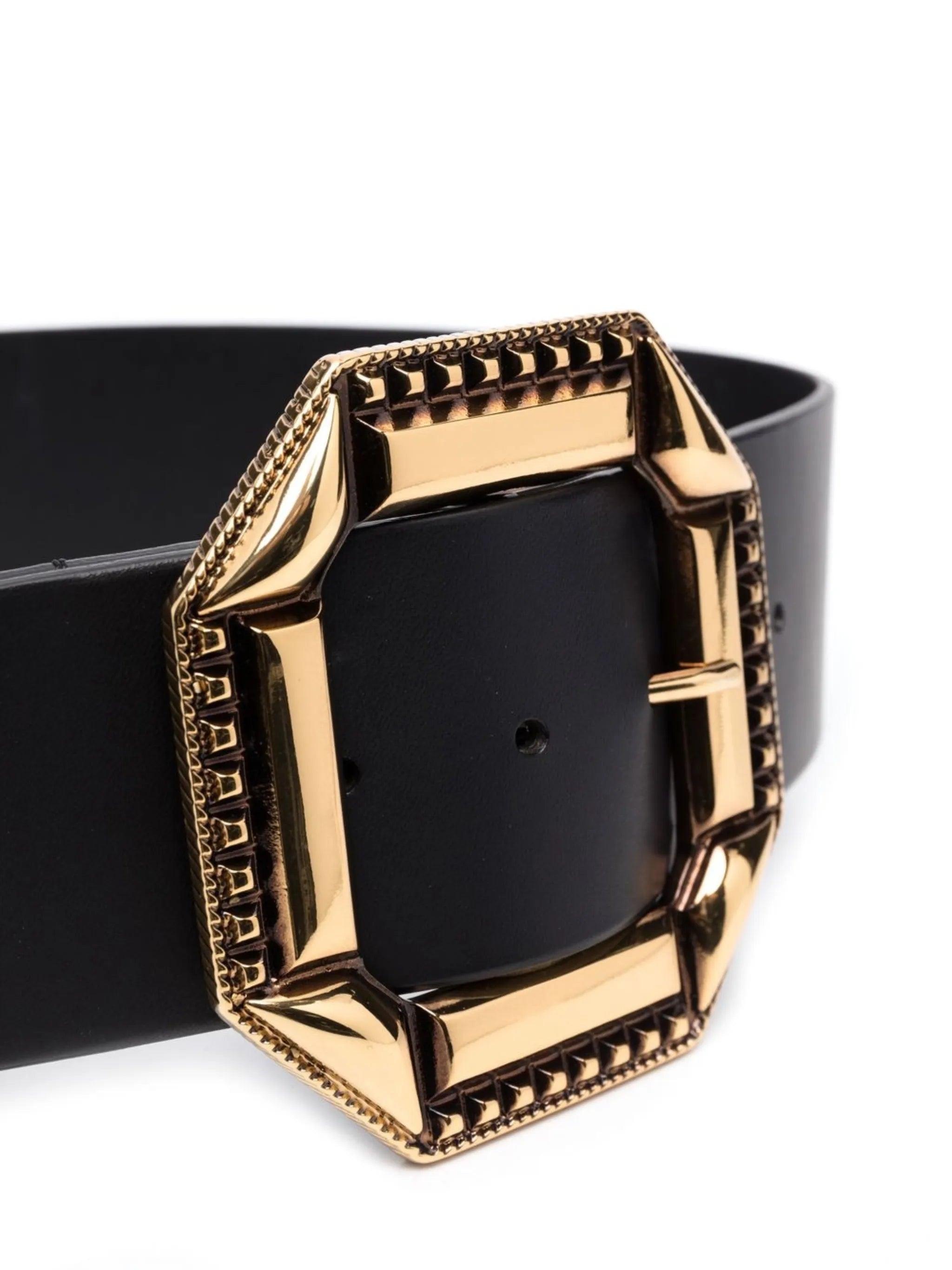 leather buckled belt