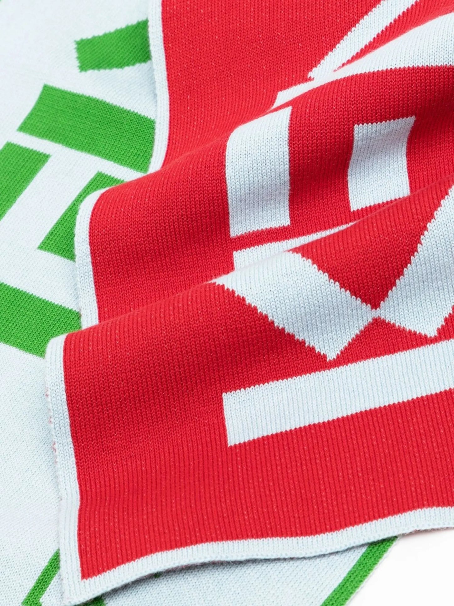 intarsia-knit logo scarf