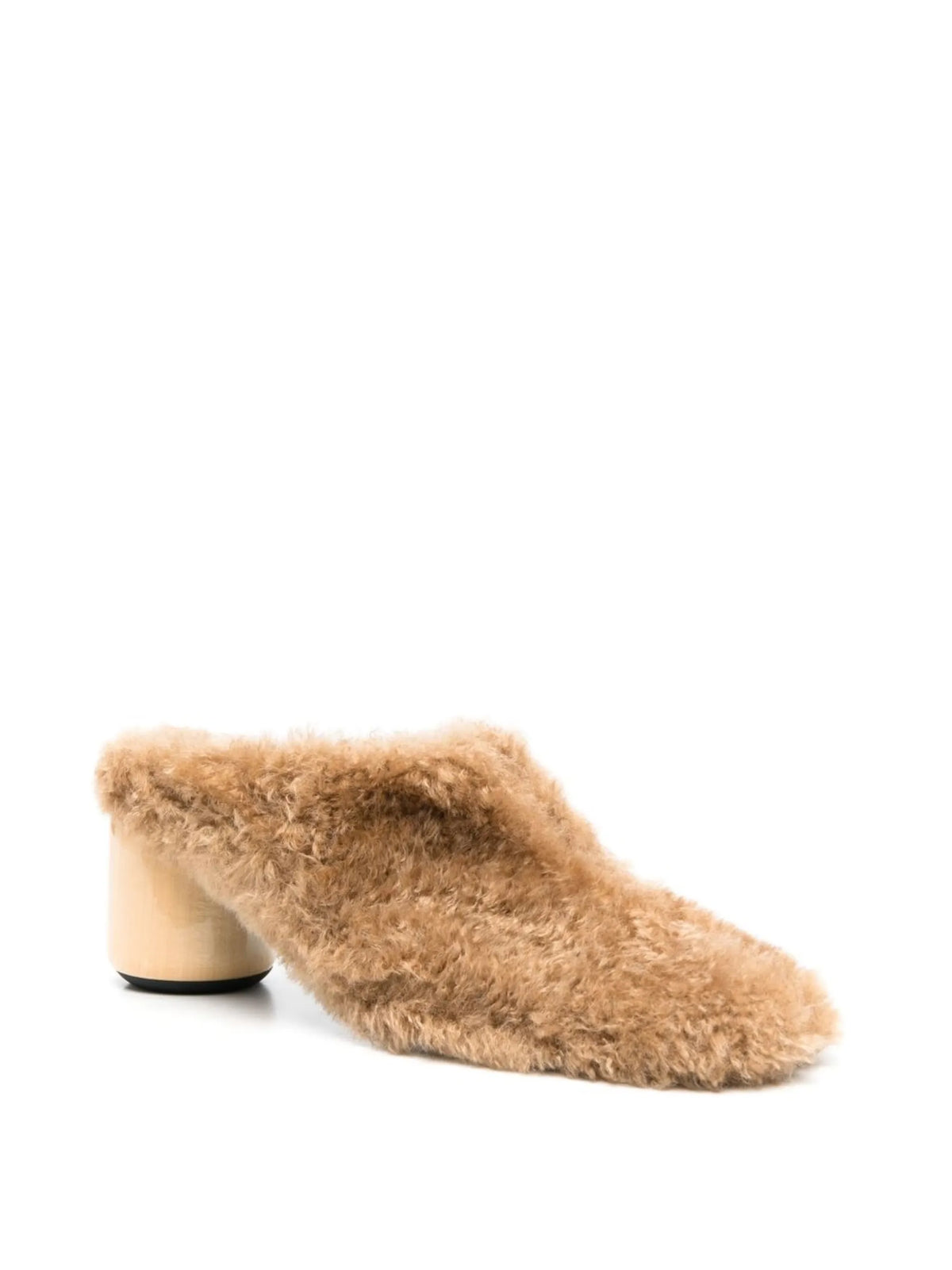 faux-fur design slip-on 80mm mules