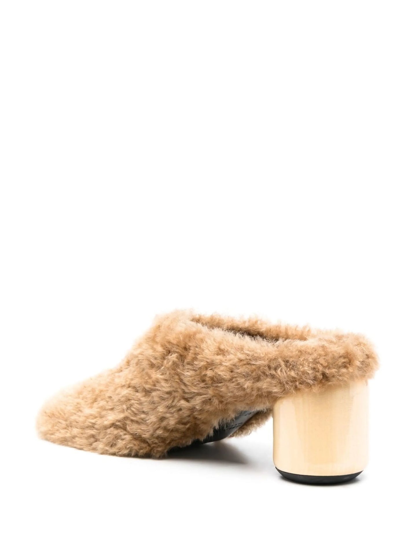 faux-fur design slip-on 80mm mules