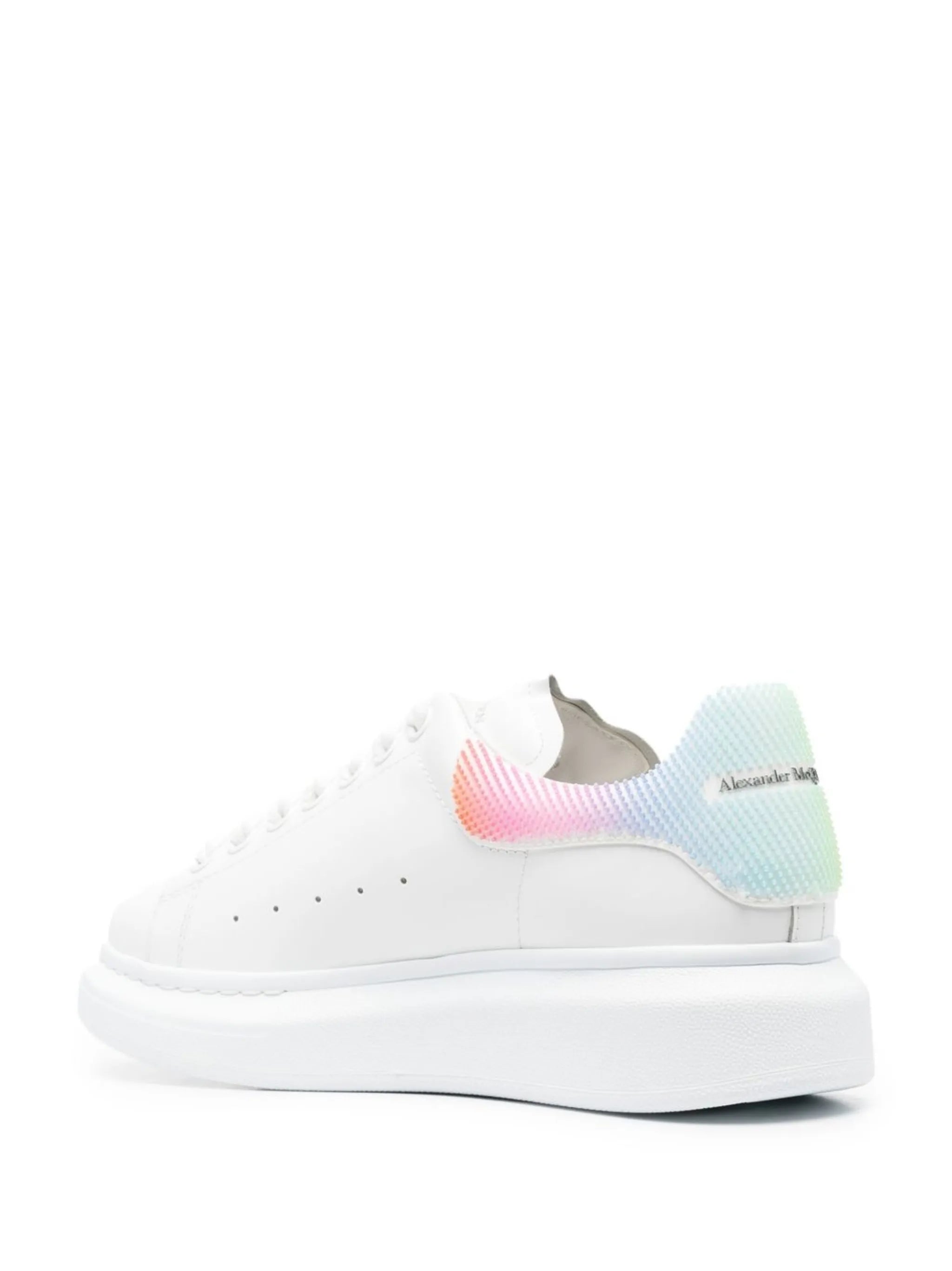 rainbow lace-up sneakers