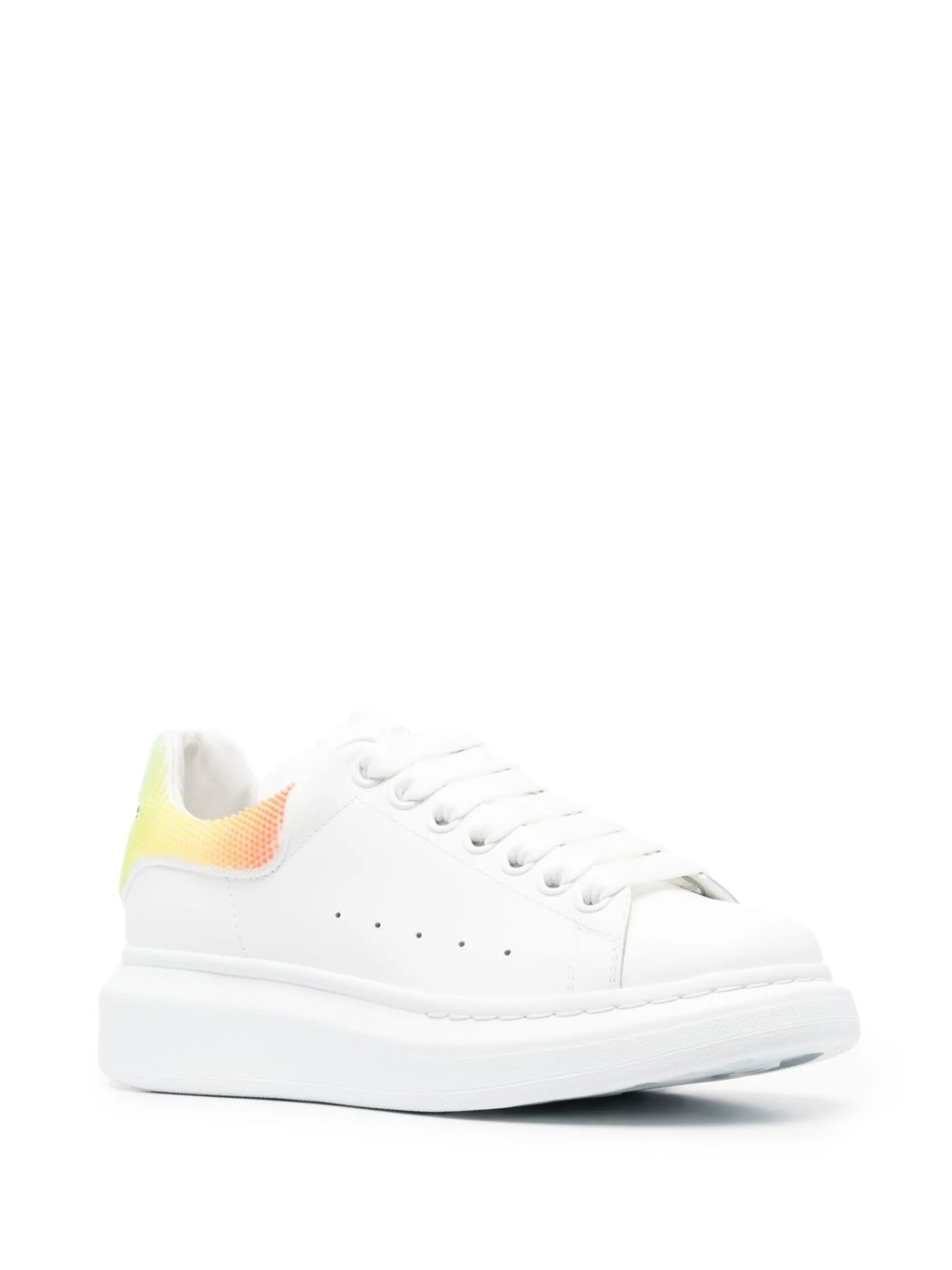 rainbow lace-up sneakers