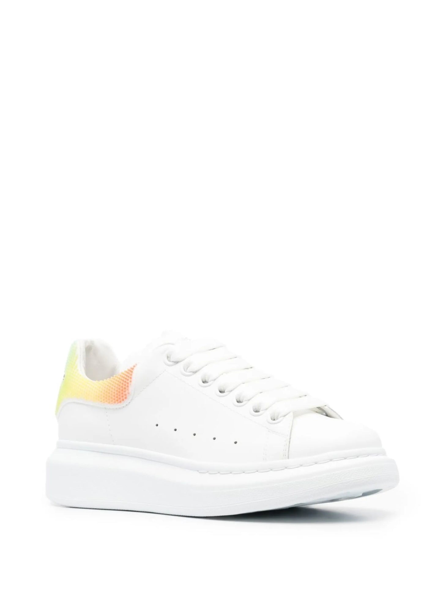 rainbow lace-up sneakers