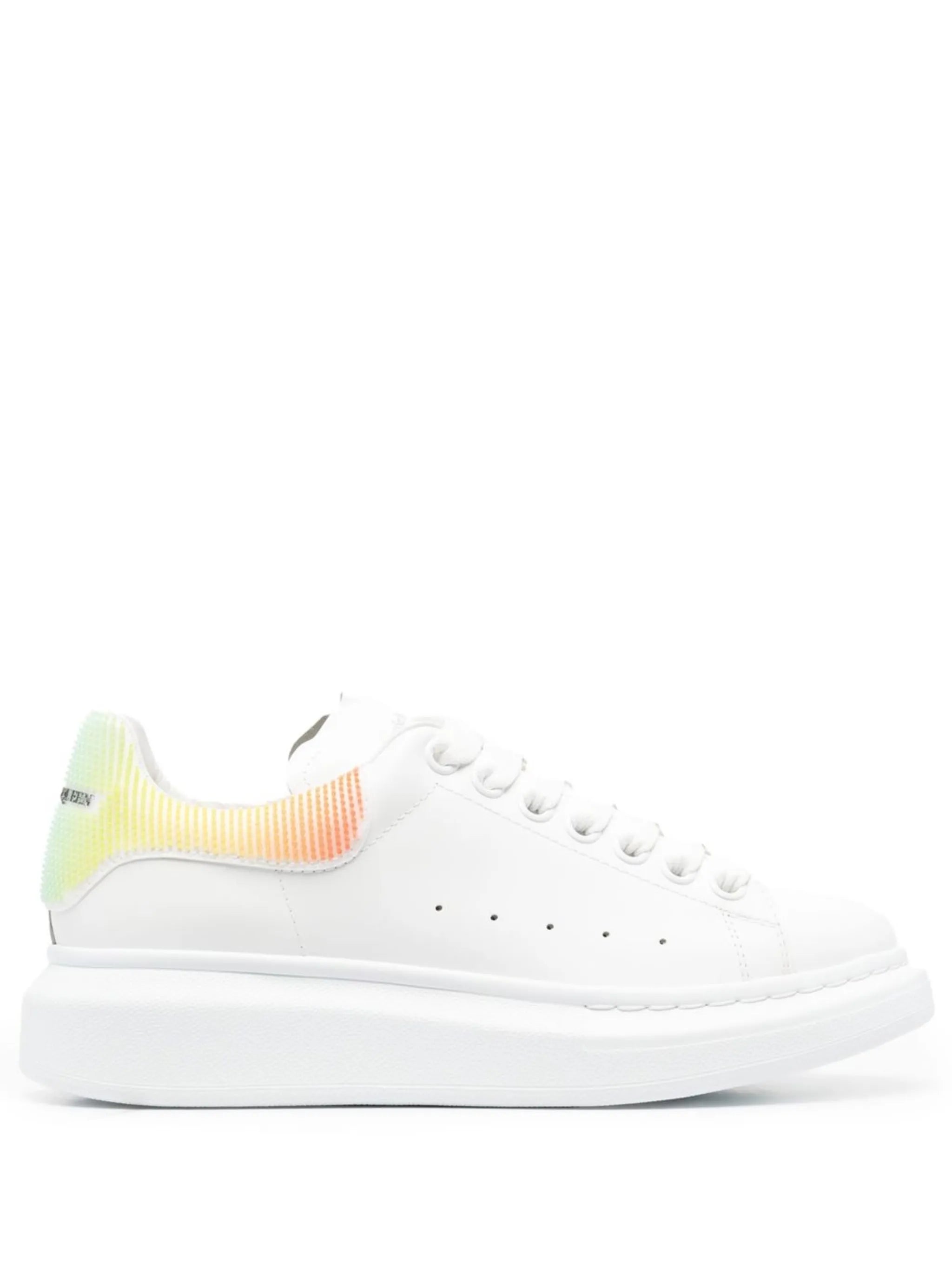 rainbow lace-up sneakers