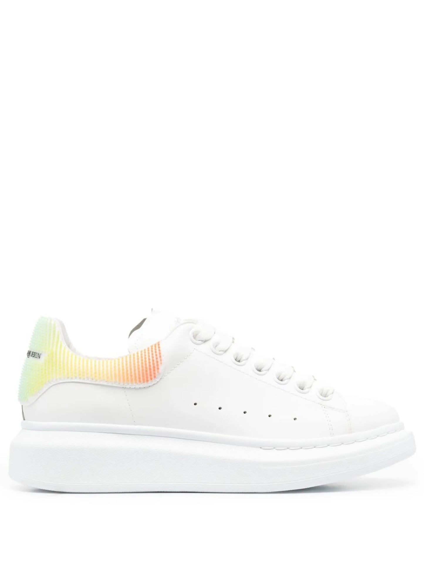 rainbow lace-up sneakers