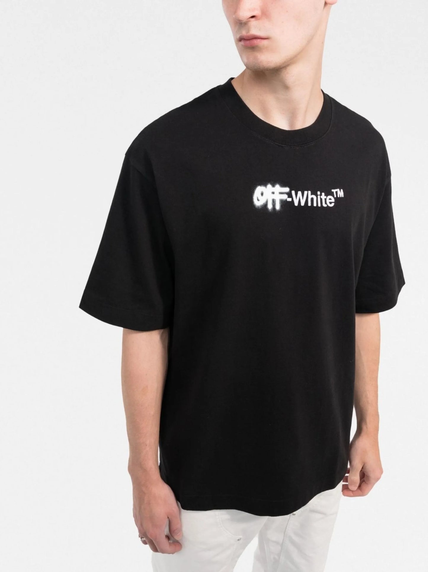 Spray Helvetica logo print T-shirt