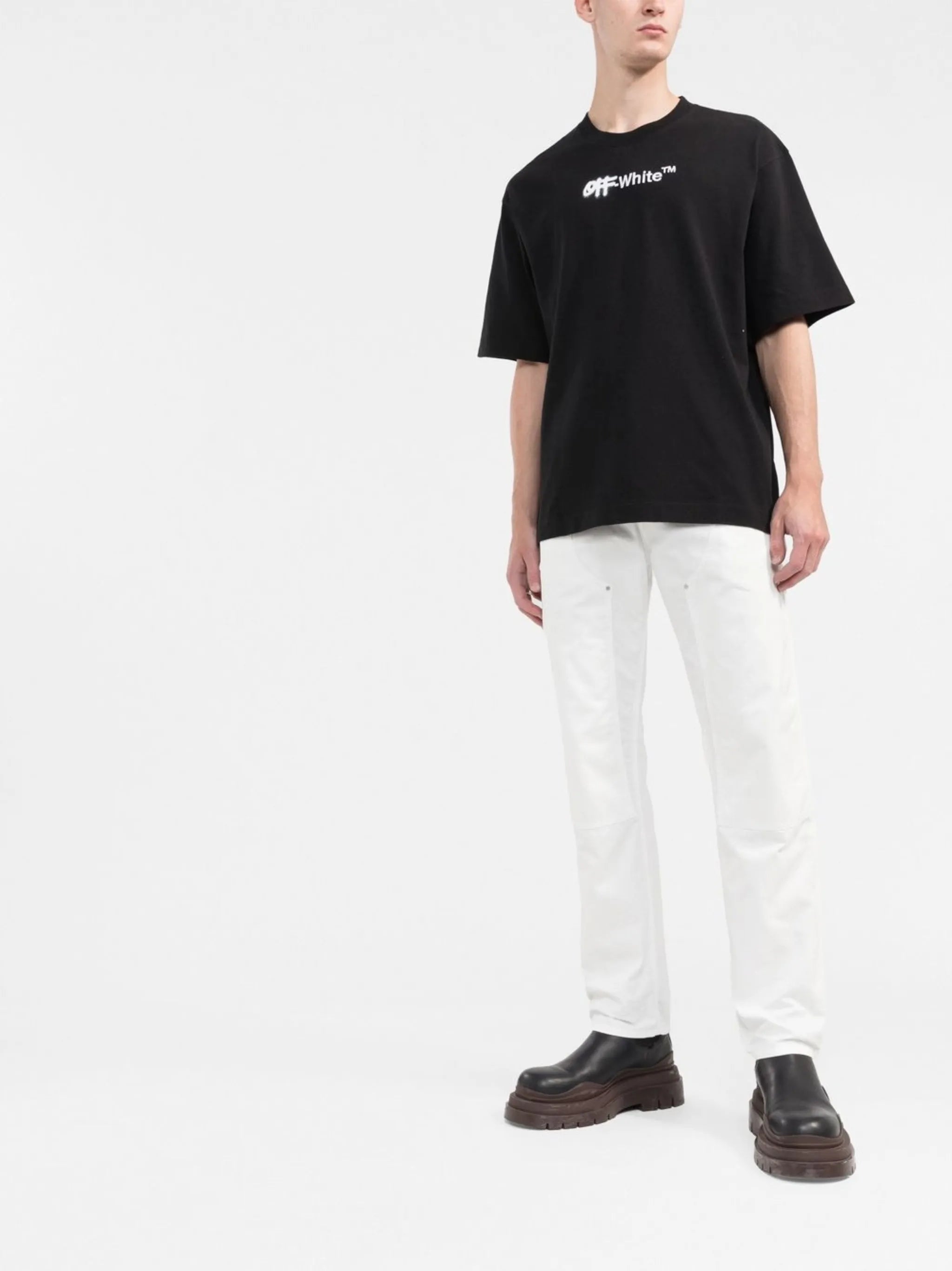 Spray Helvetica logo print T-shirt