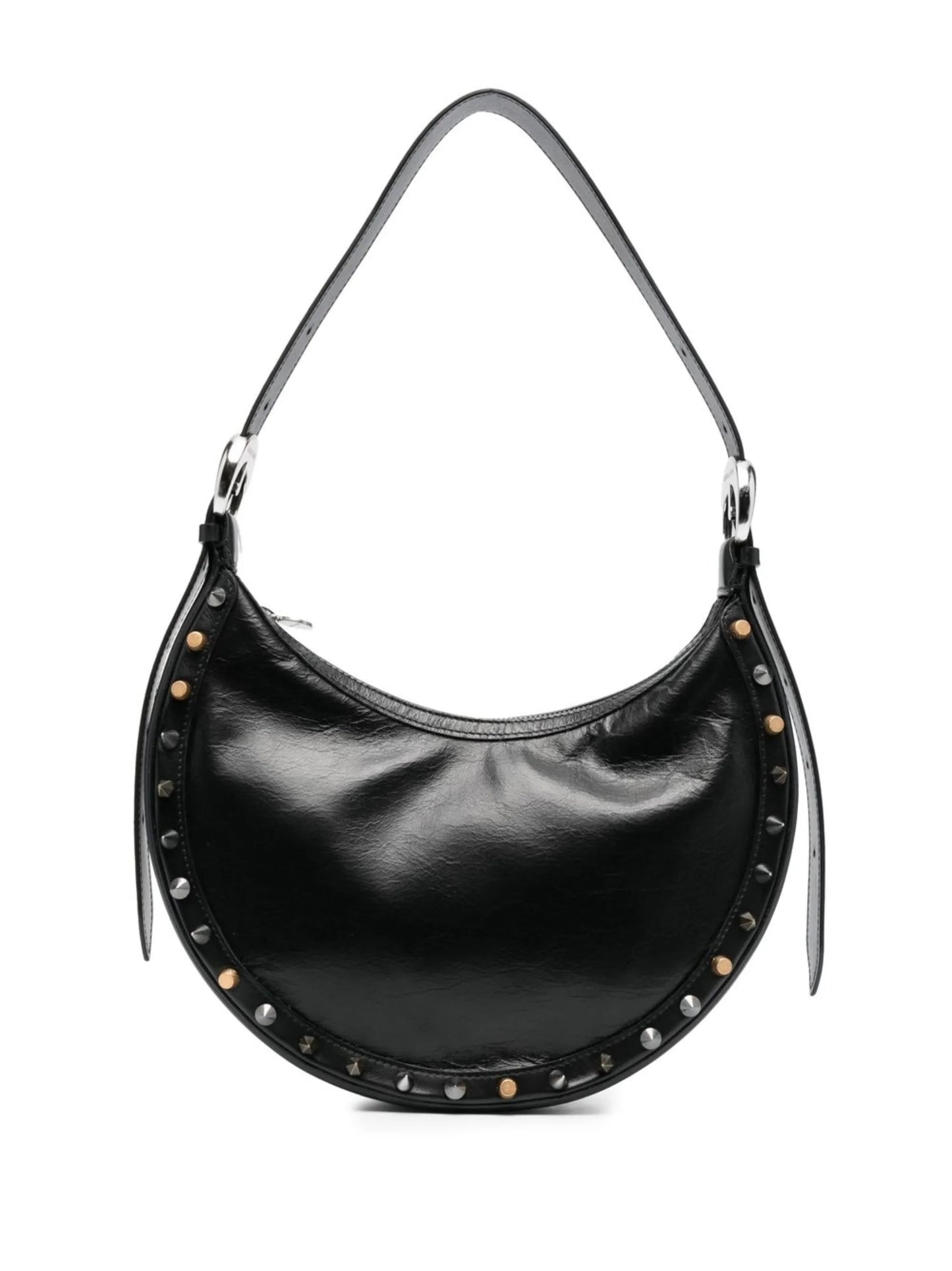 Crescent Moon studded shoulder bag