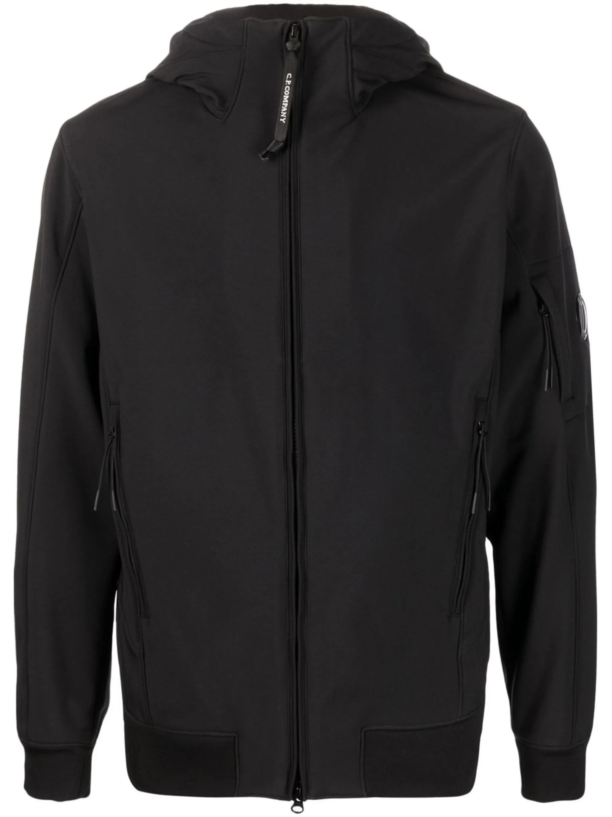Lens detail hooded jacket
