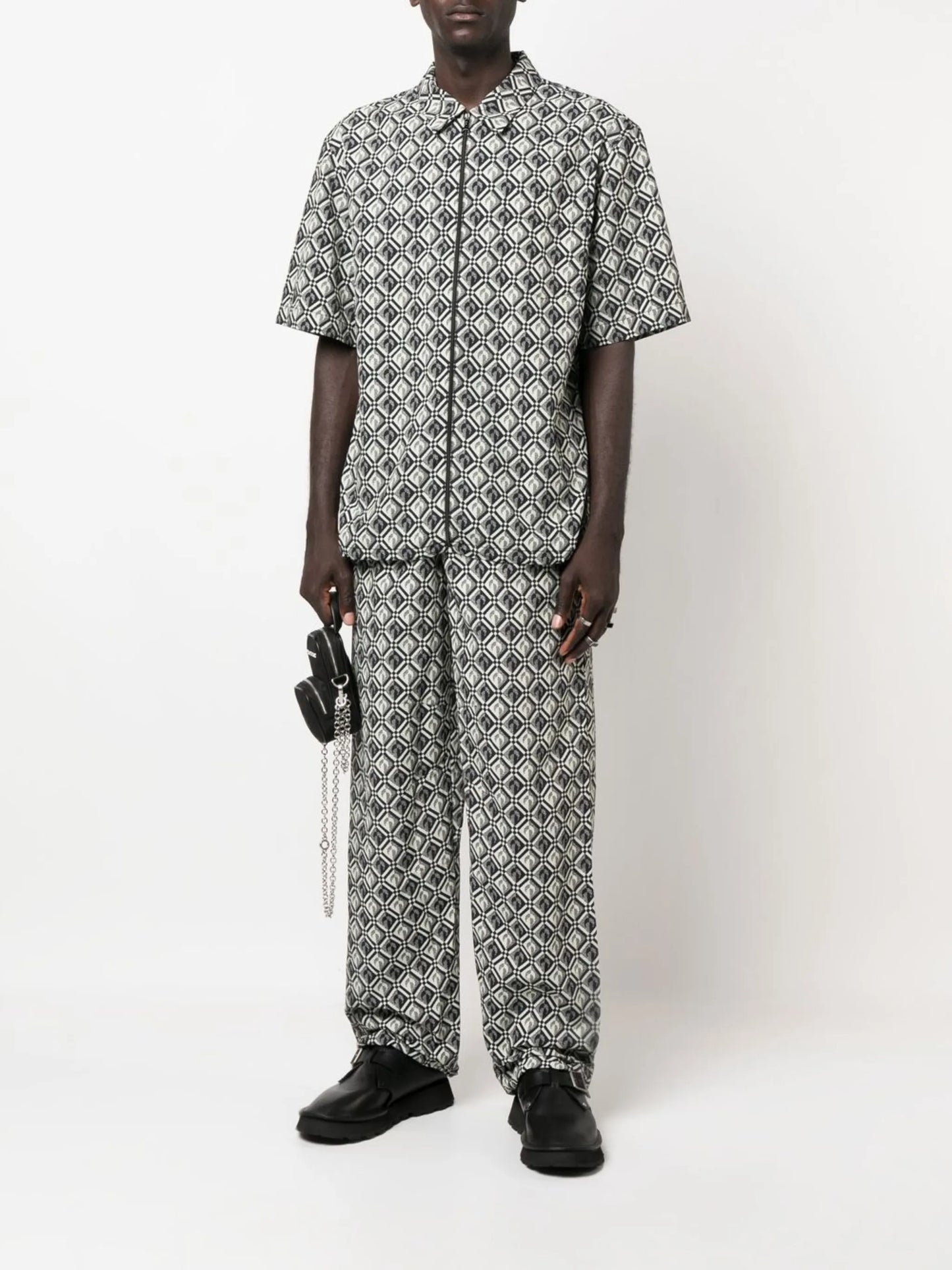 Zephyr diamond-pattern moon shirt