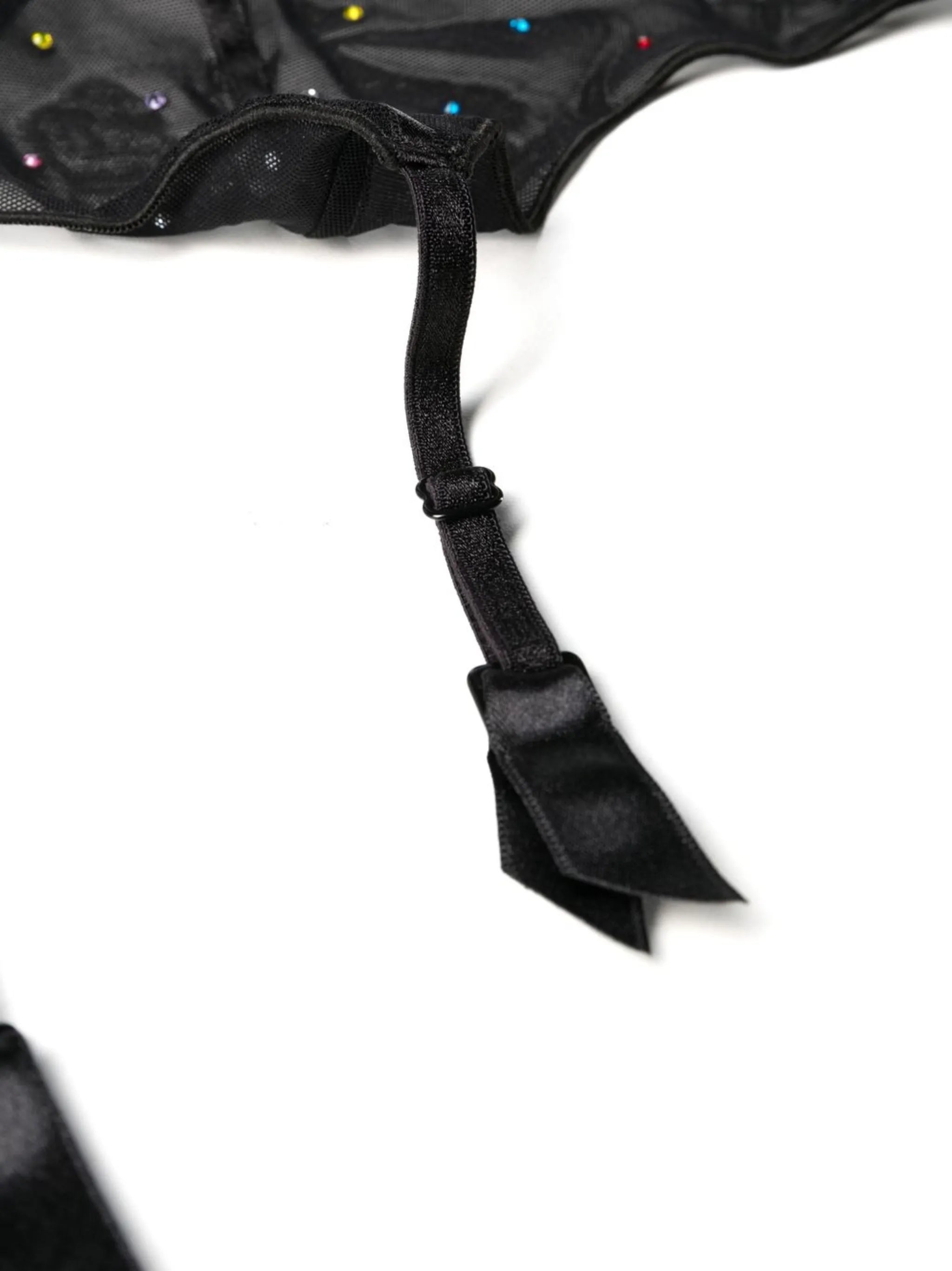 Gem studded suspender belt