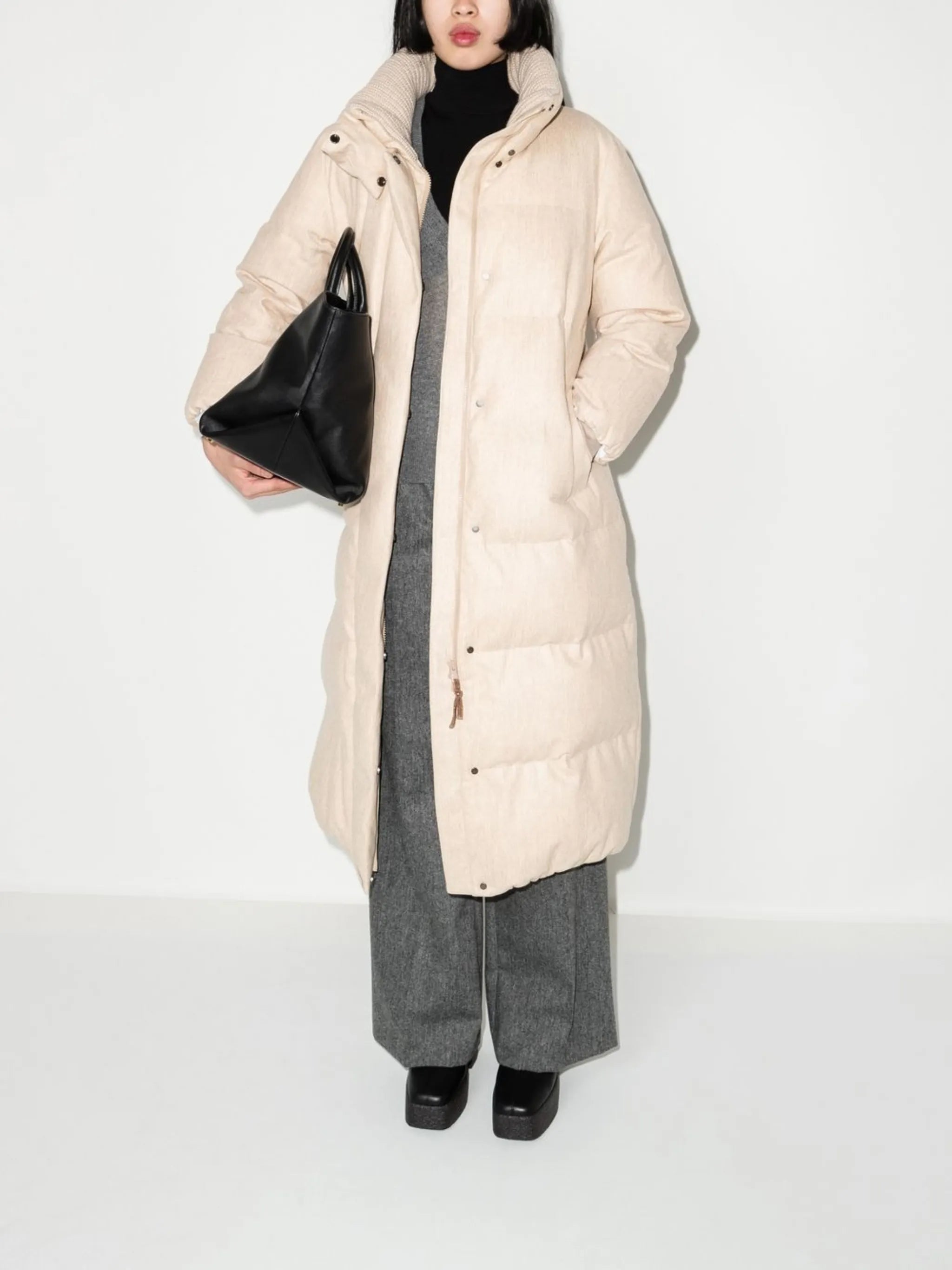 single-breasted padded coat