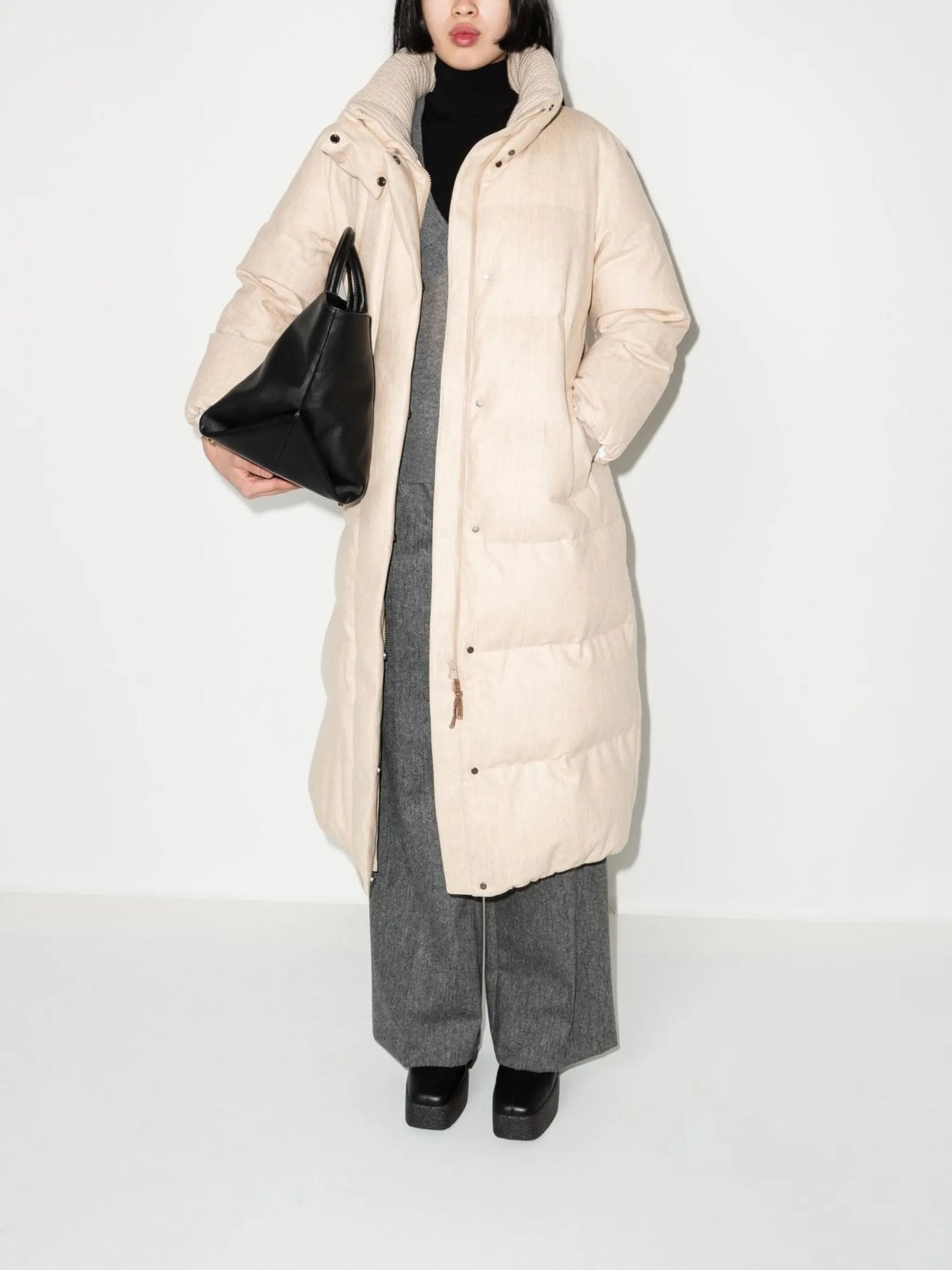 single-breasted padded coat