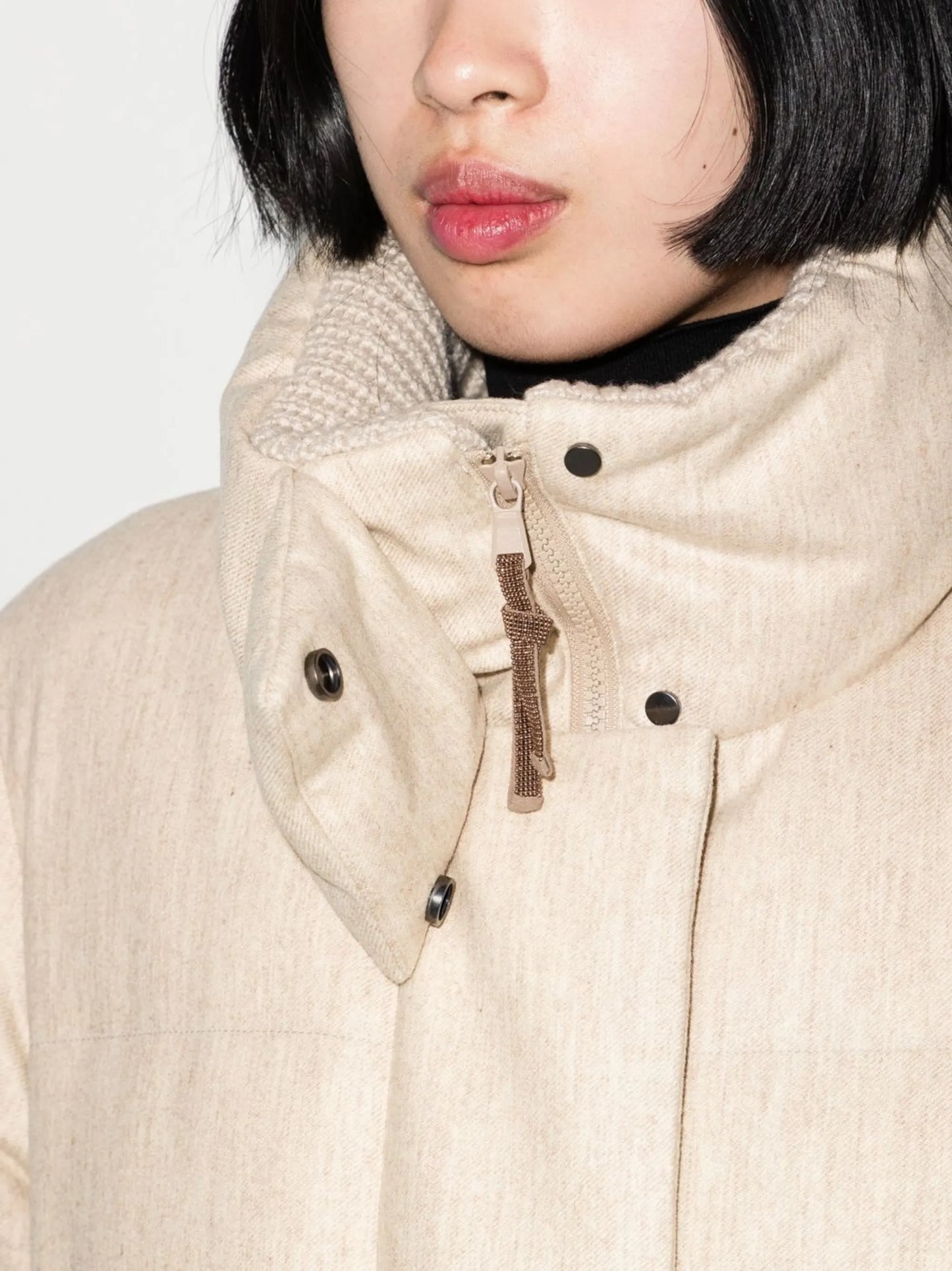 single-breasted padded coat