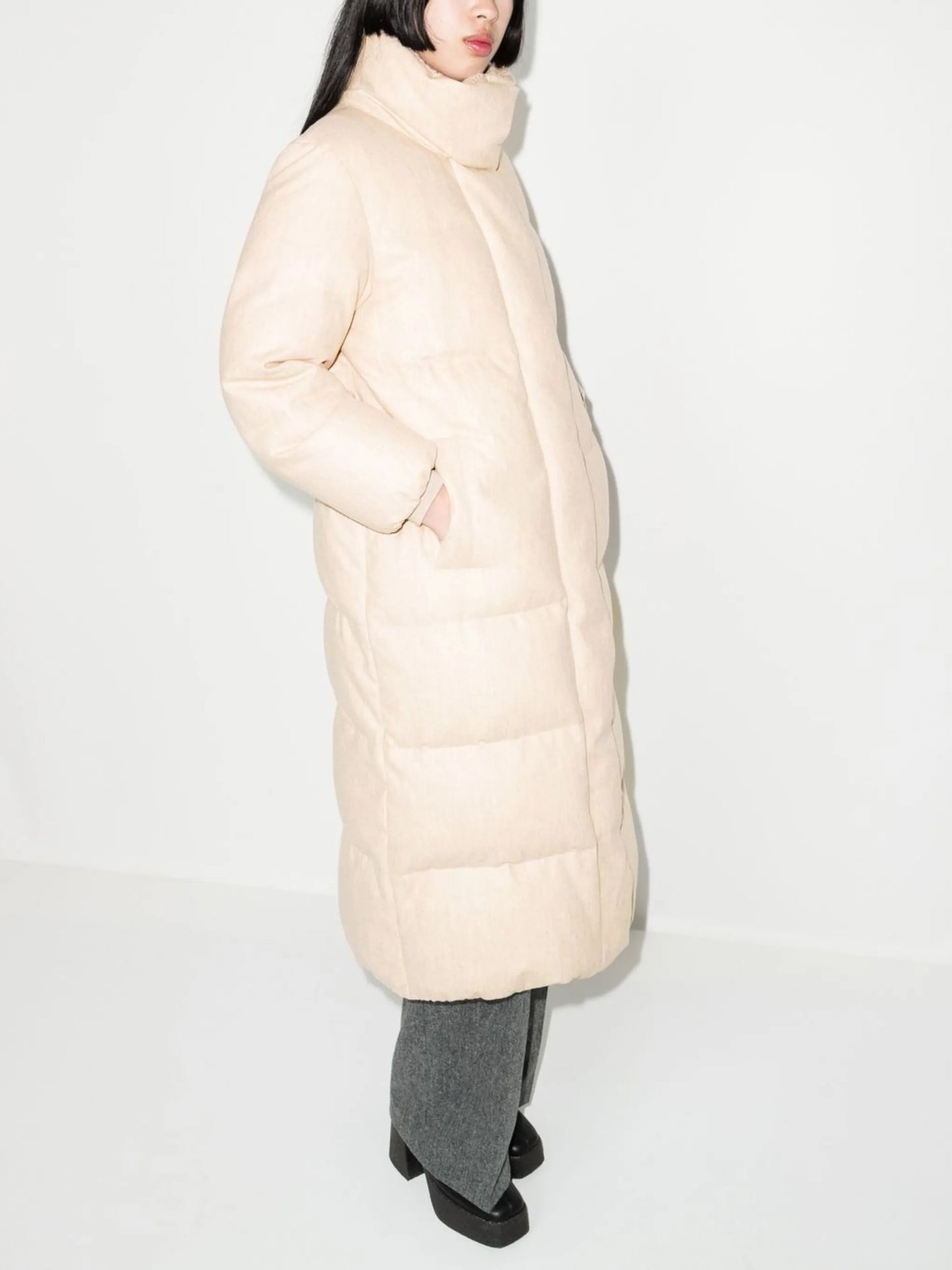 single-breasted padded coat