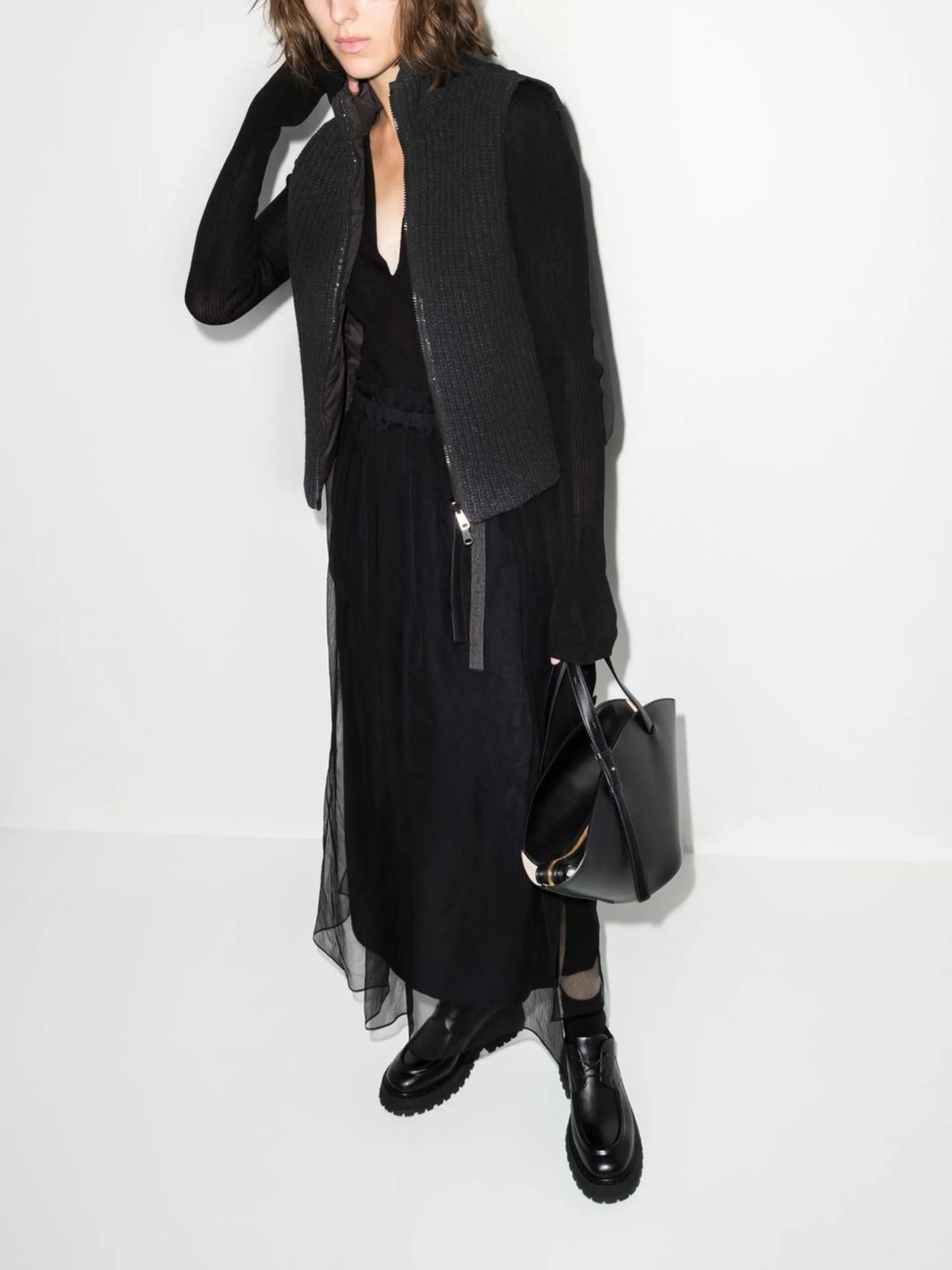 reversible padded zip-up gilet