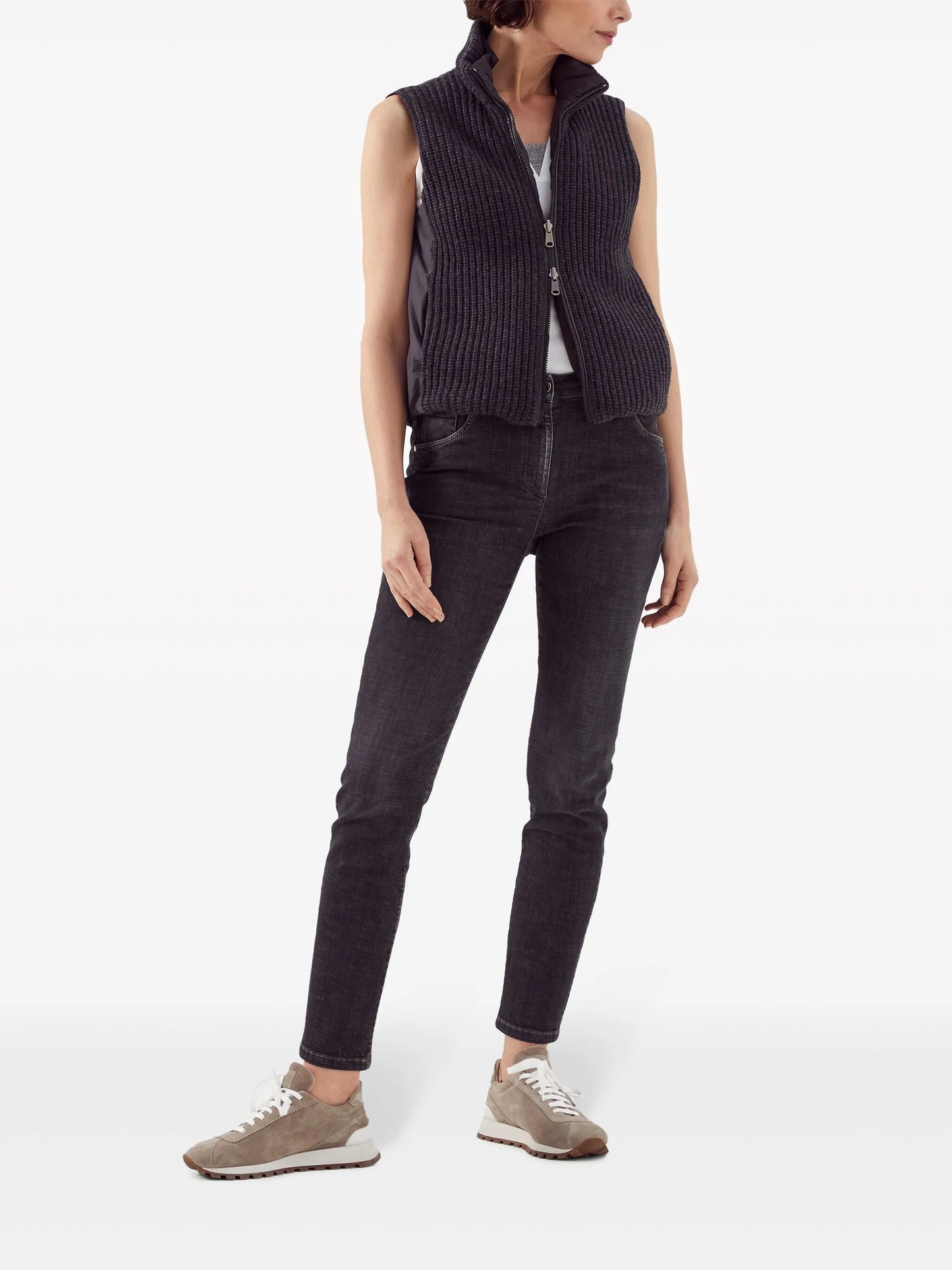 reversible padded zip-up gilet