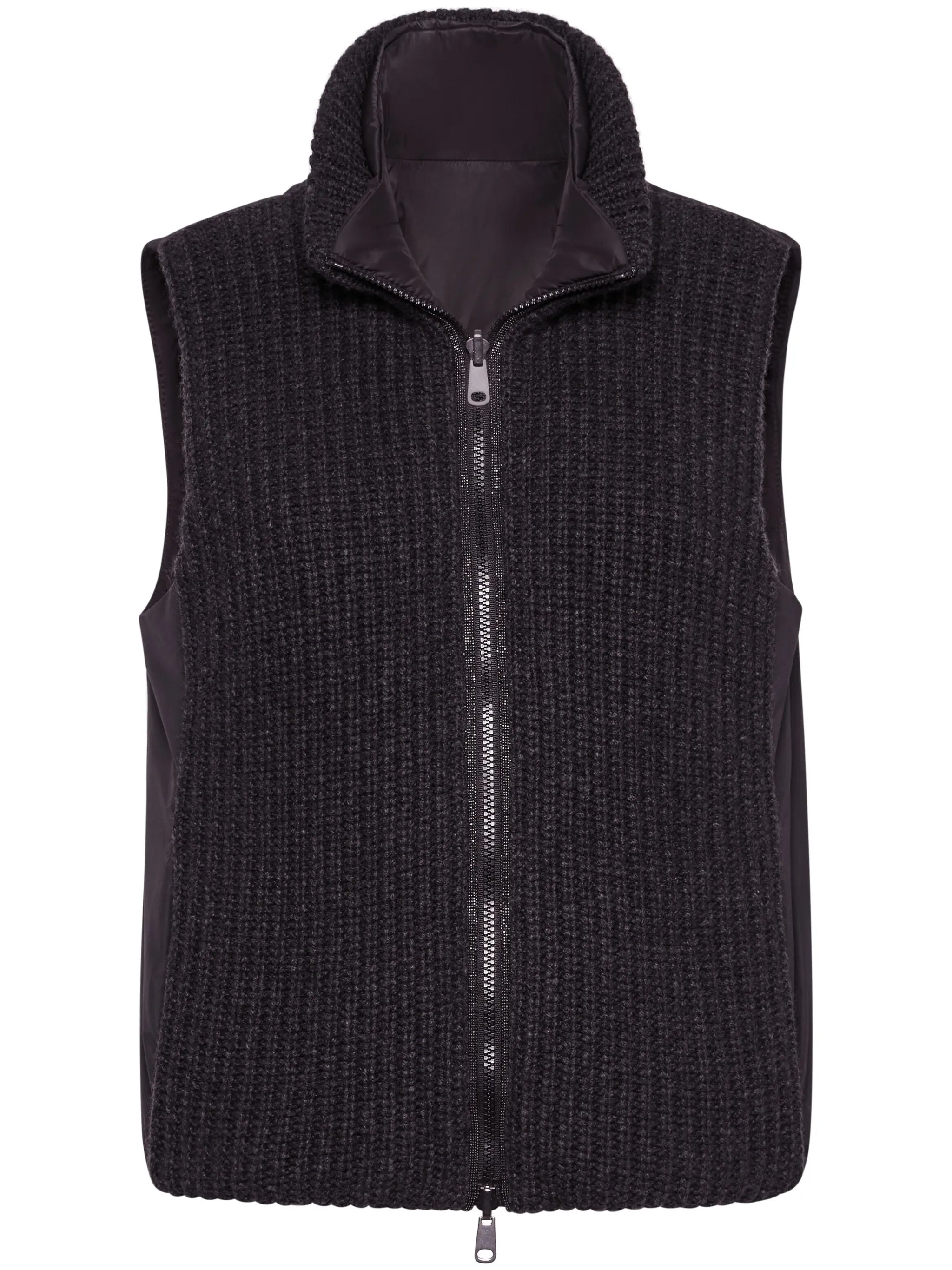reversible padded zip-up gilet