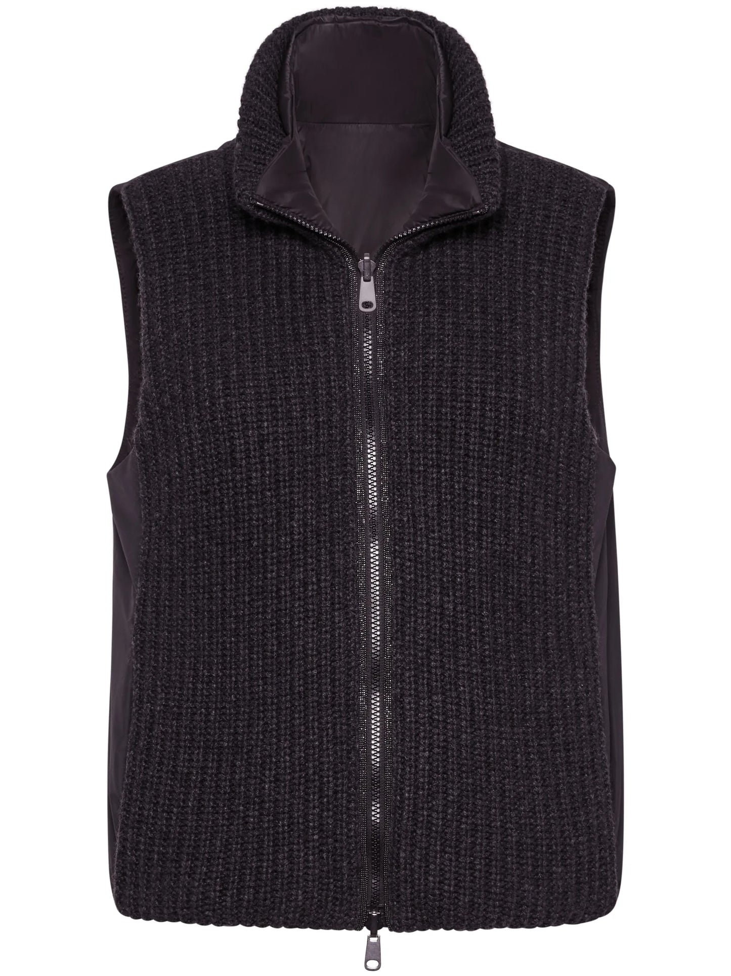 reversible padded zip-up gilet