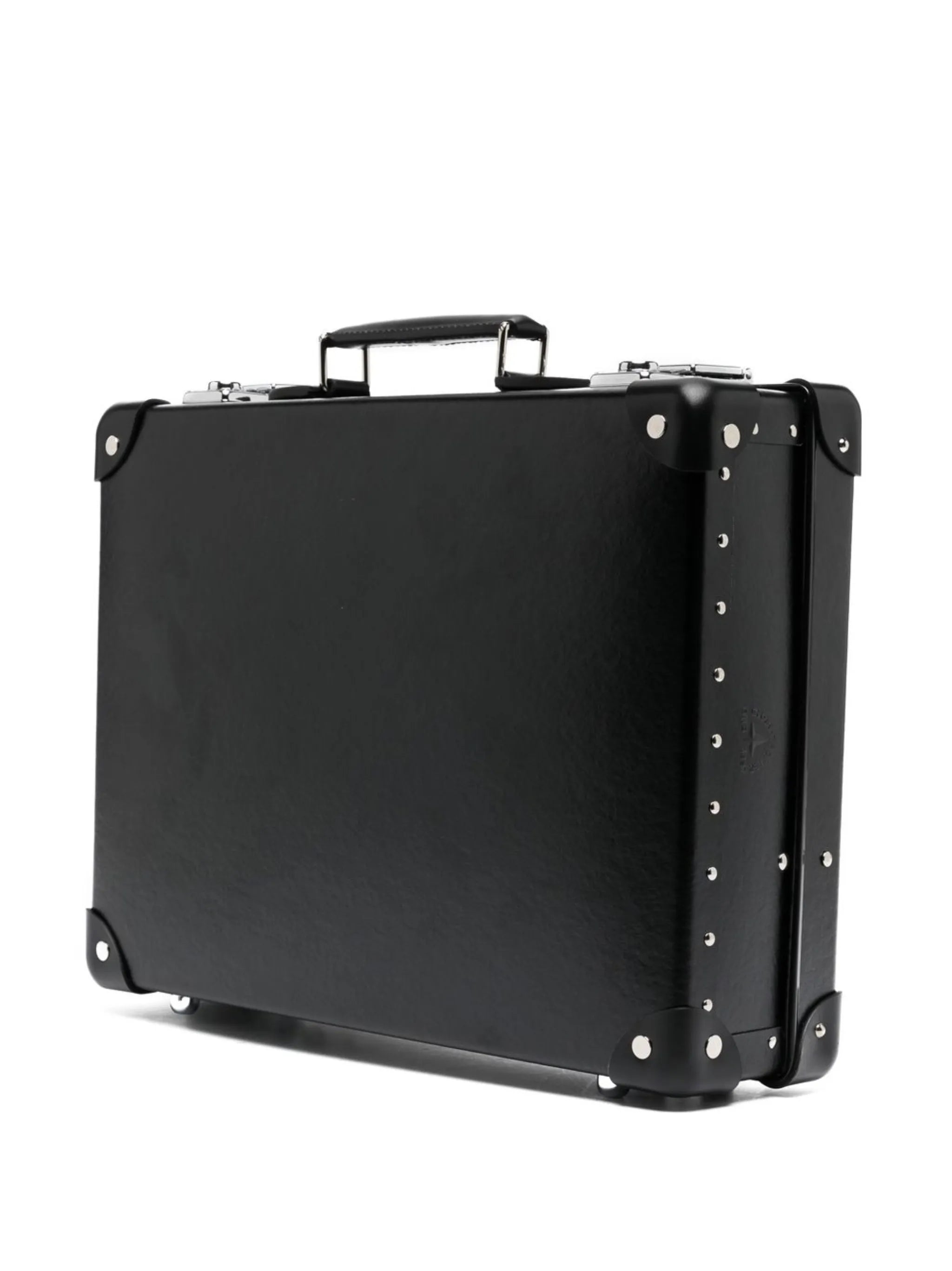 Chrome leather briefcase